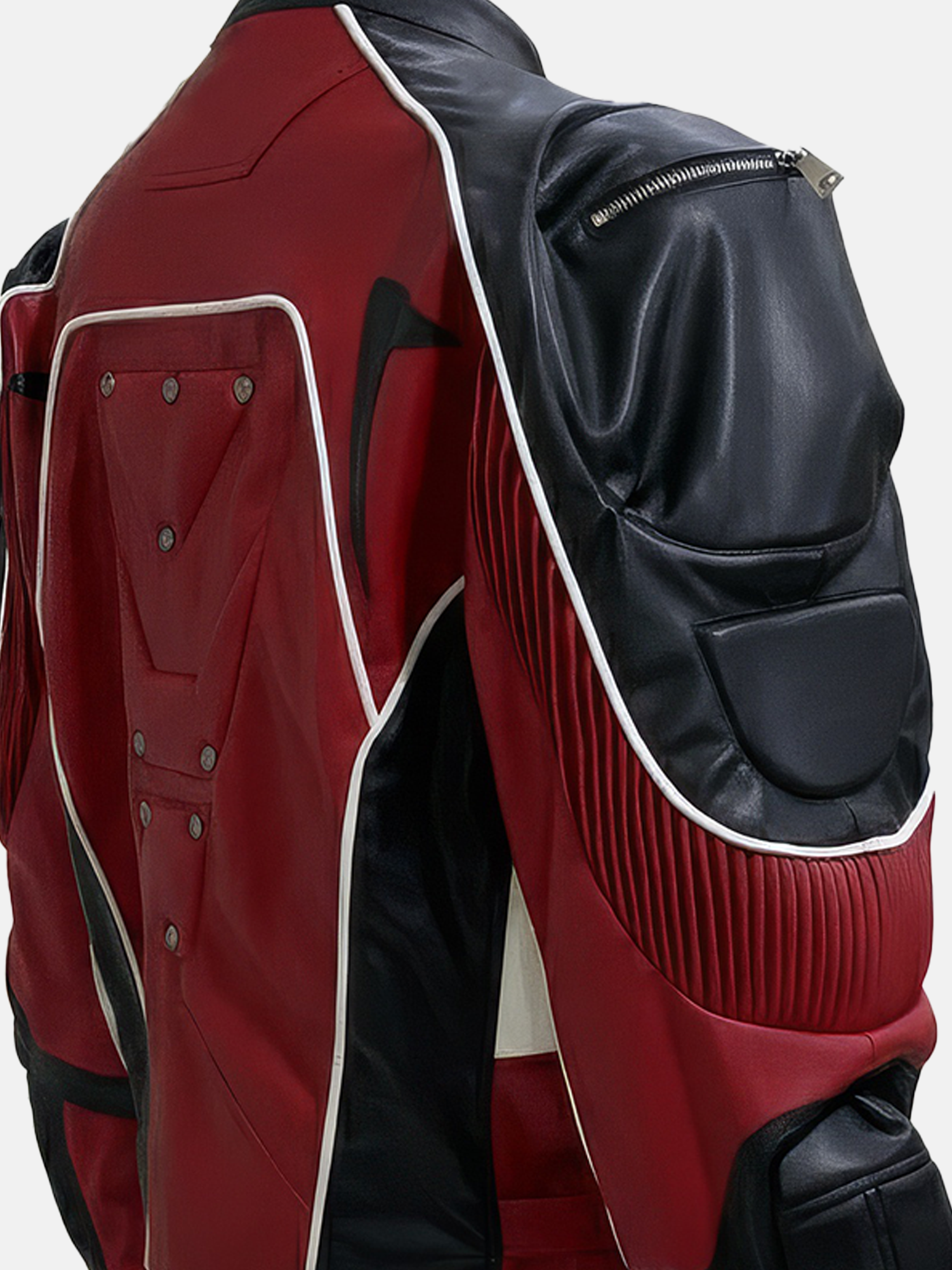 Red Black Moto Jacket