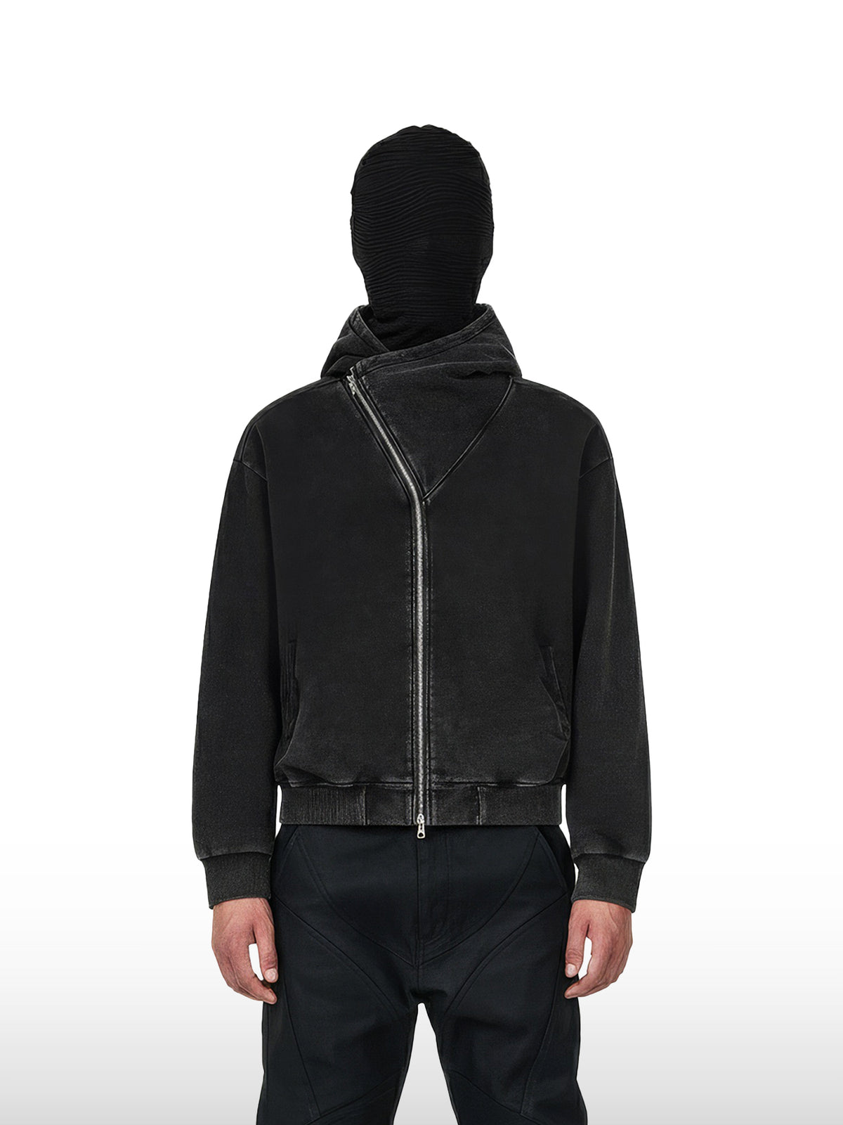 Black Asymmetric Hoodie