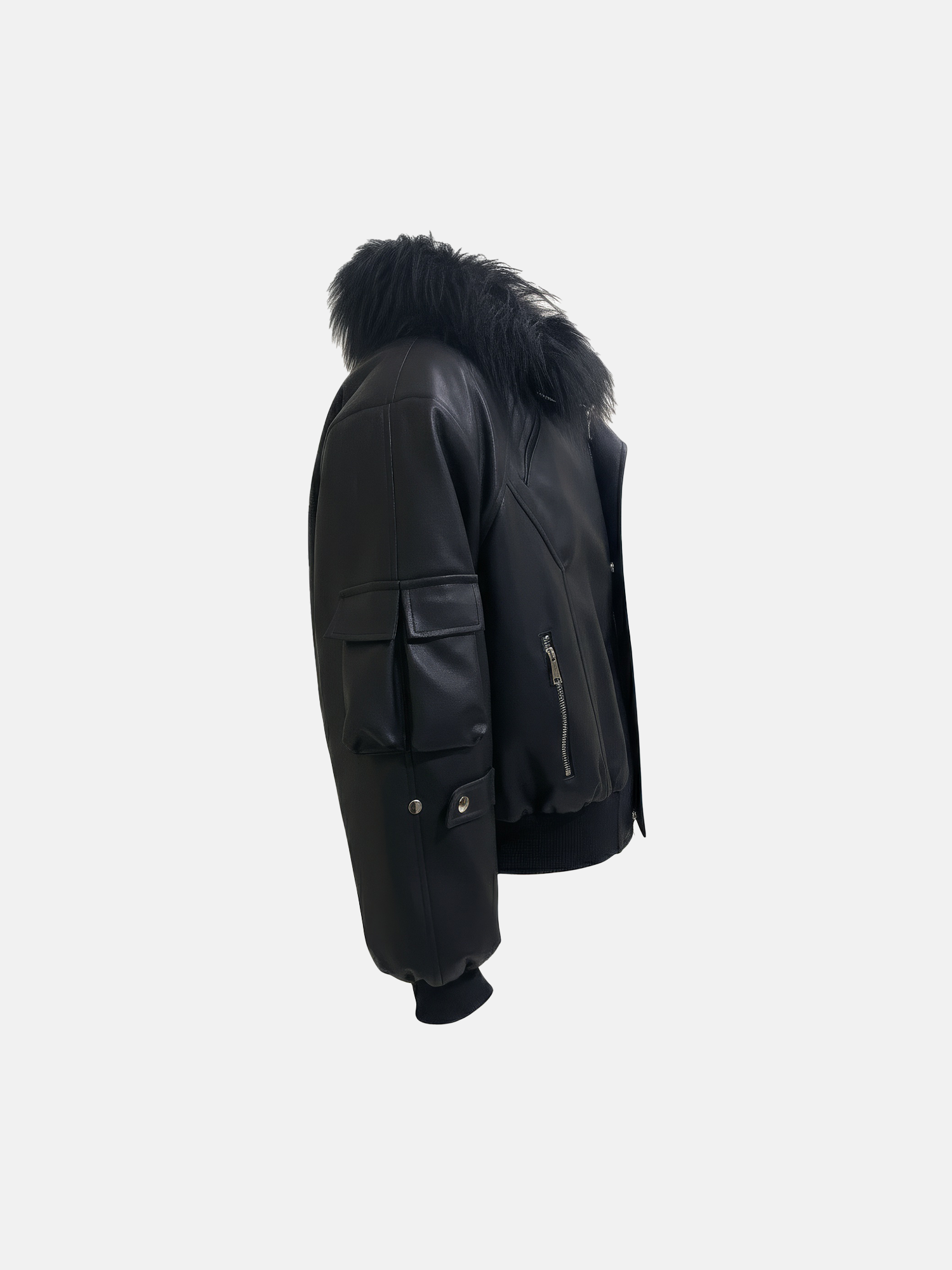 Black Fur Collar Jacket