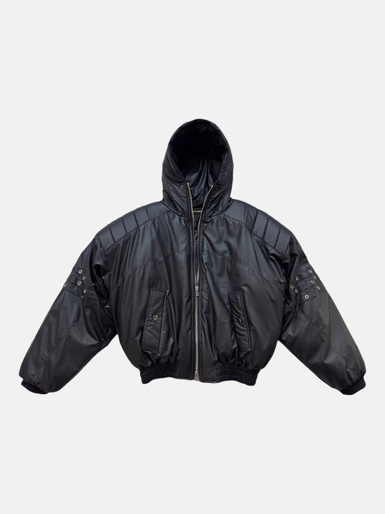 Black Padded Hooded Jacket