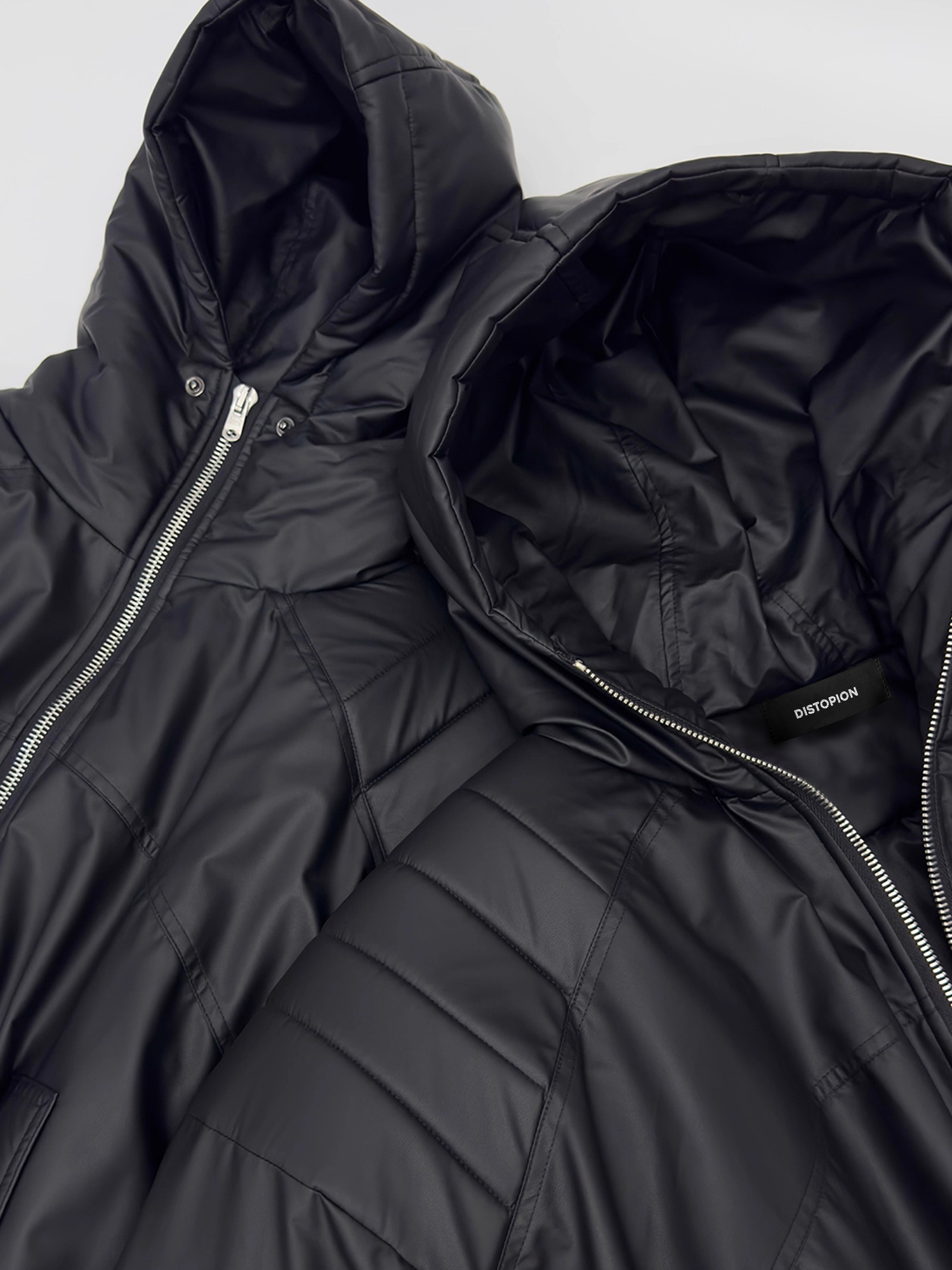 Black Padded Hooded Jacket