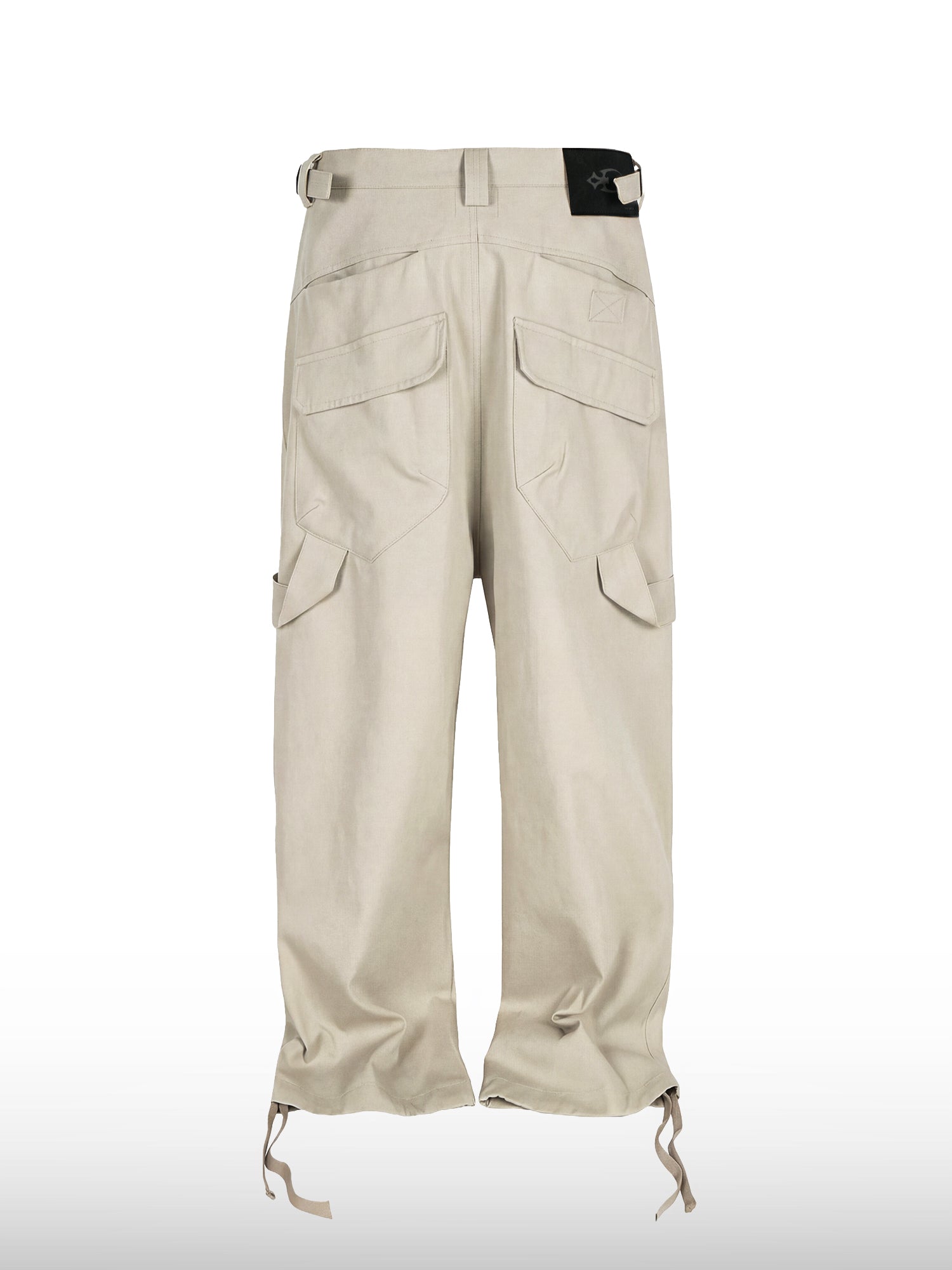 Beige Utility-Hose mit Kordelzug