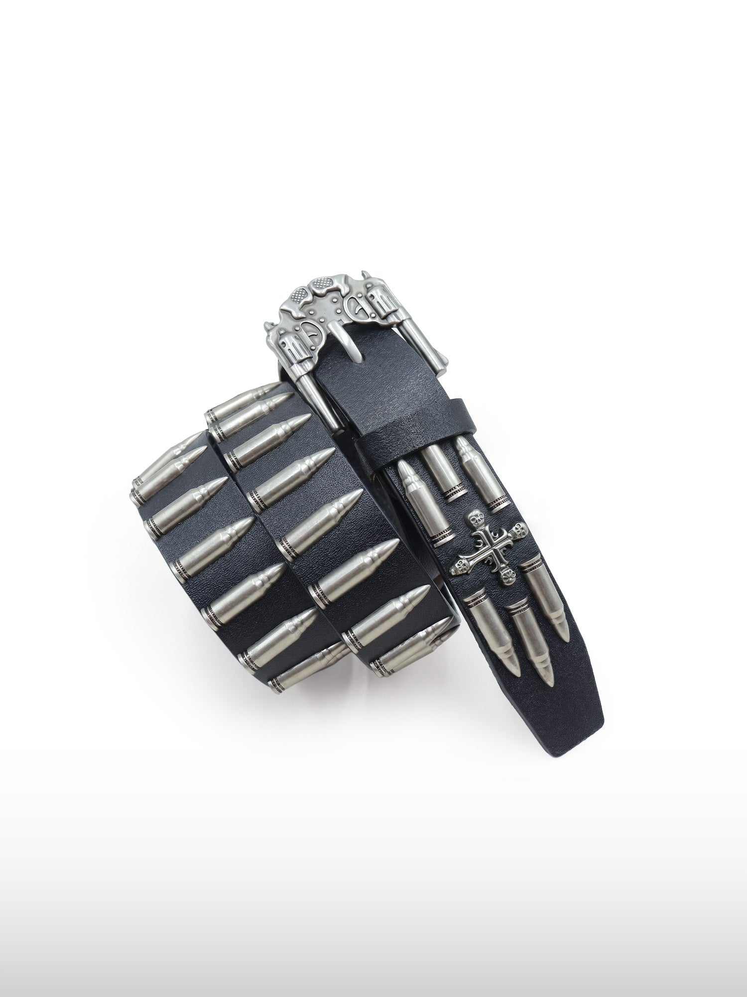 Bullet Revolver Leather Belt