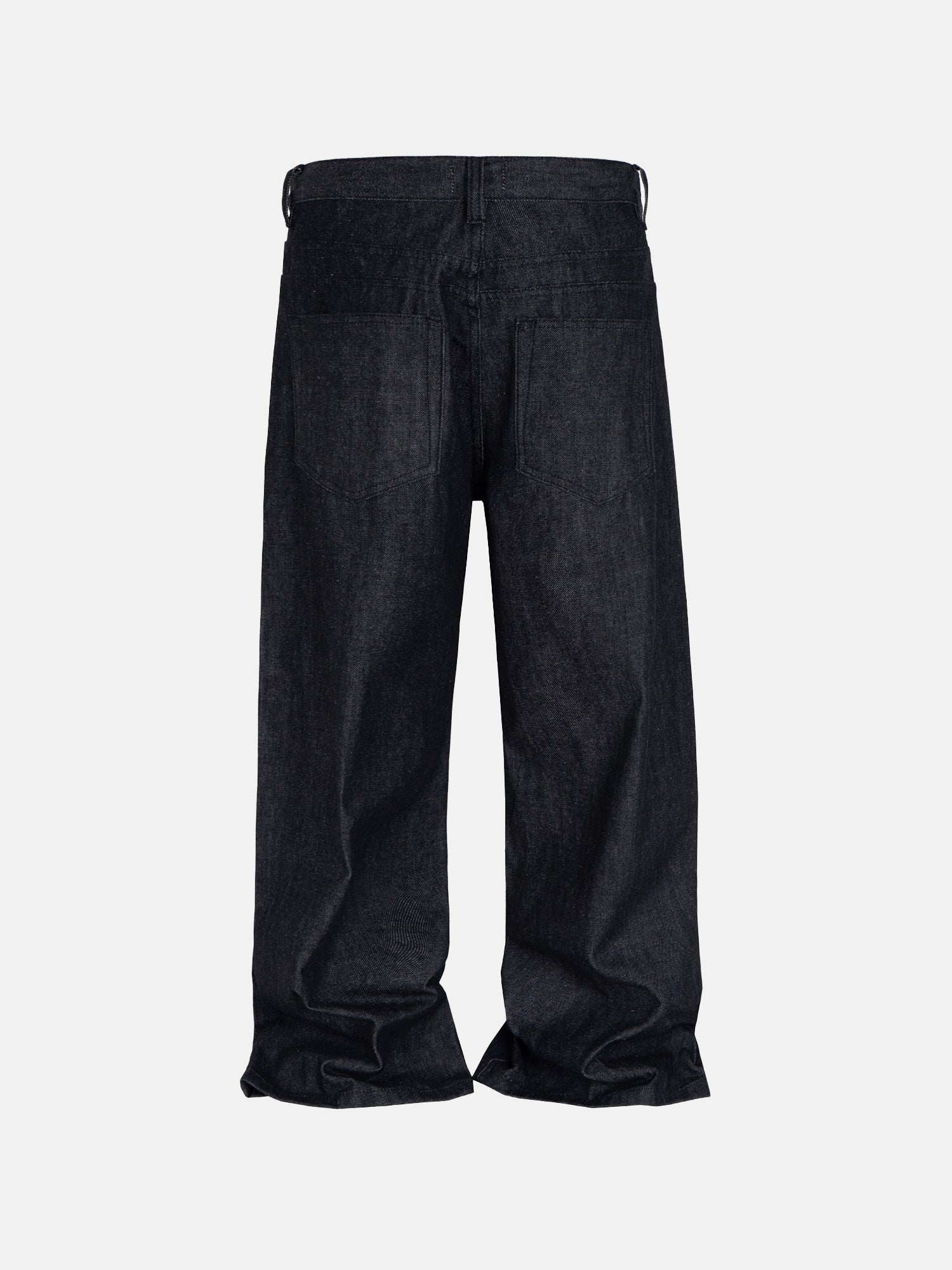 Button-Fly Wide Jeans