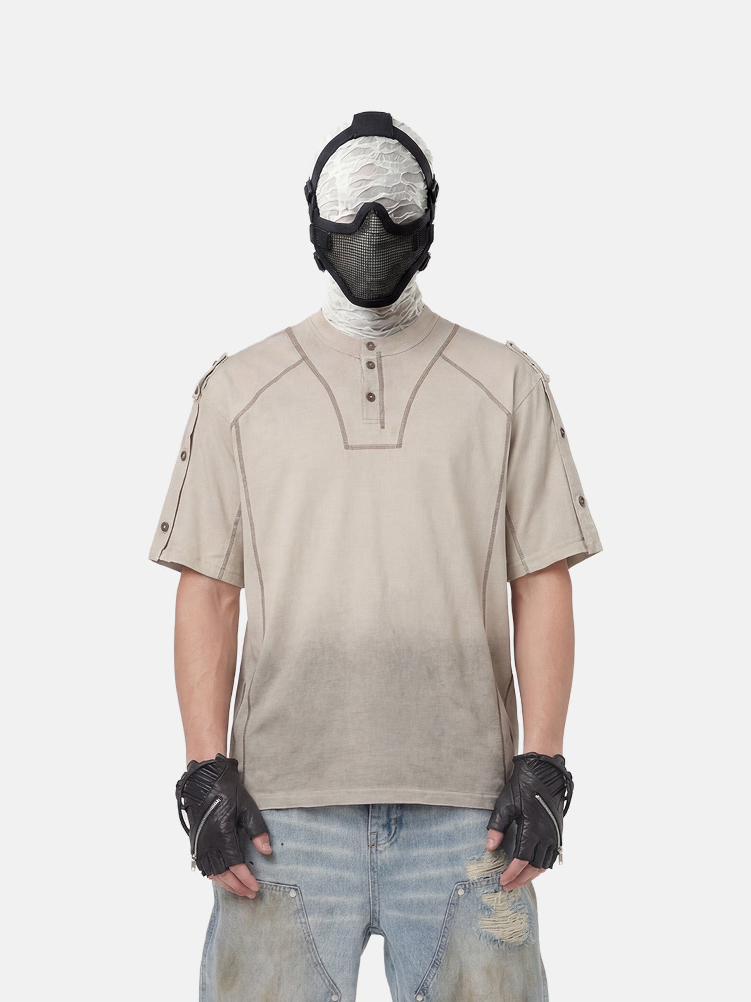 Cipher Gradient Henley T-shirt