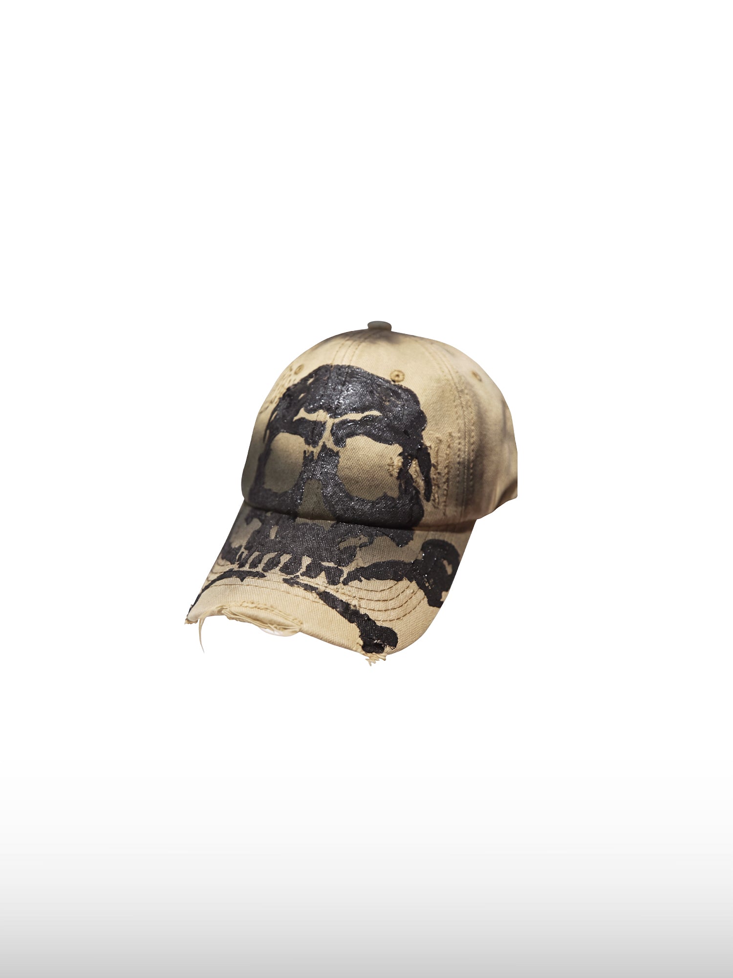 Gebogene Totenkopfkappe