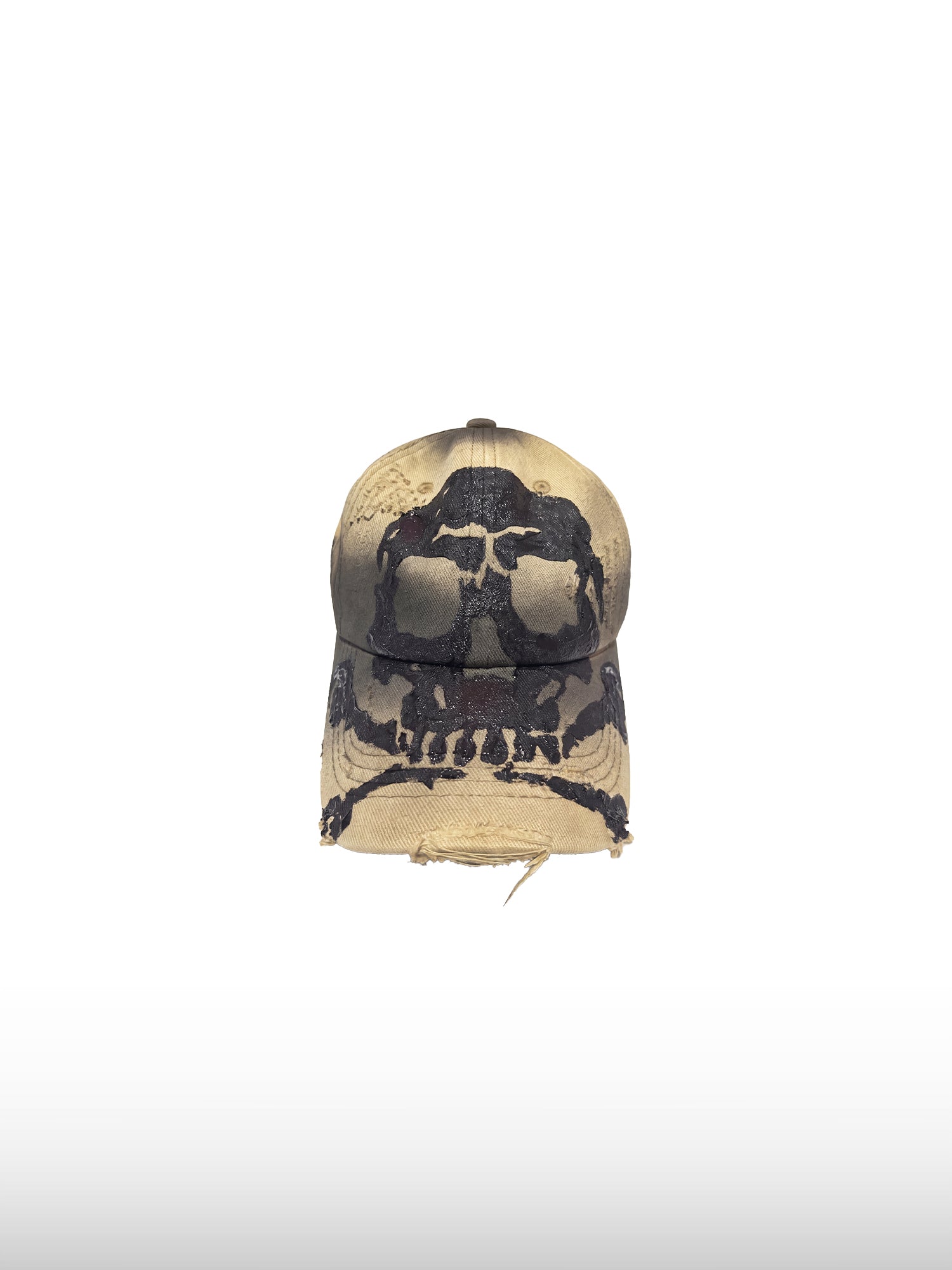 Gebogene Totenkopfkappe