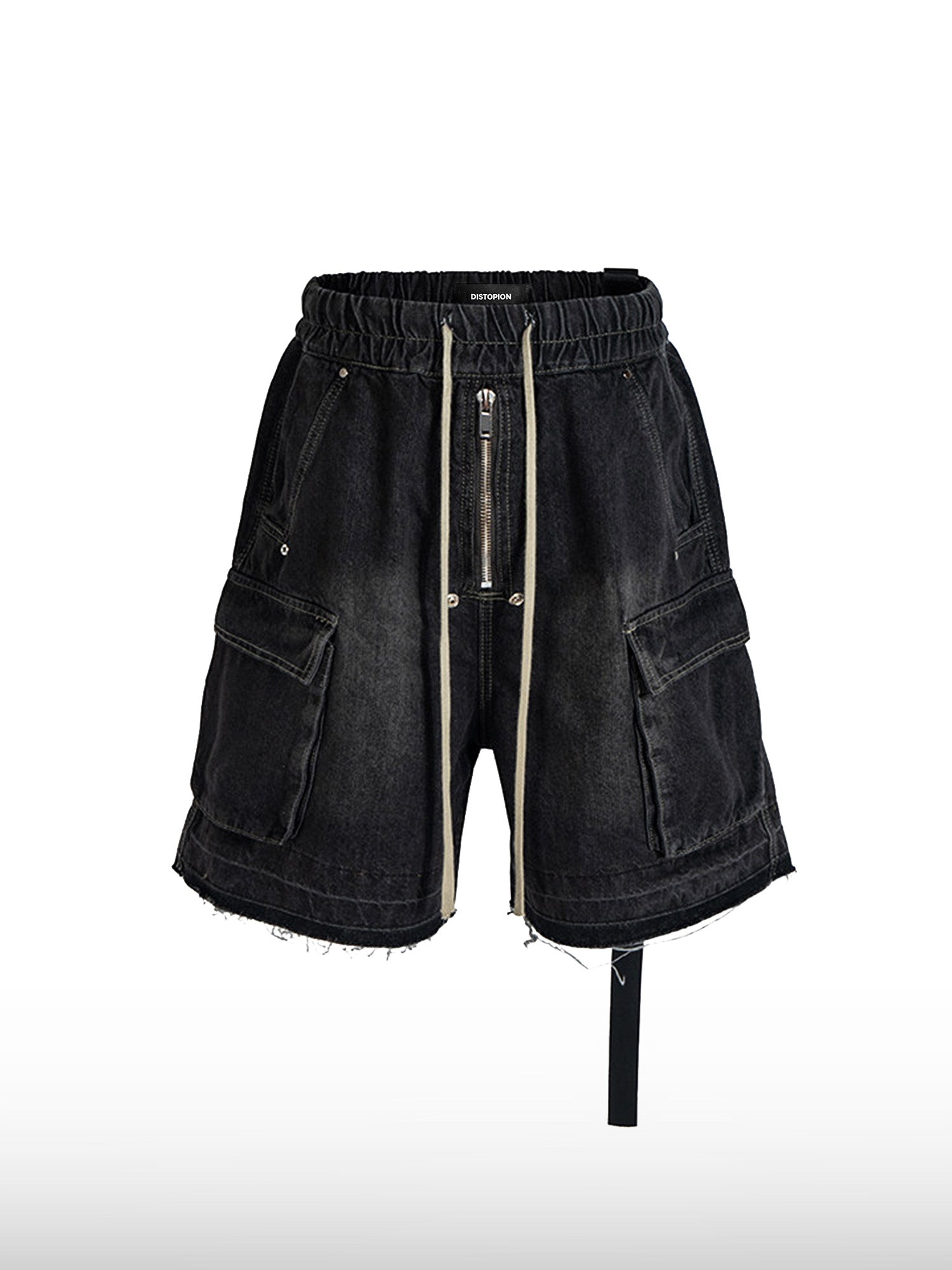 Jeansshorts mit Kordelzug