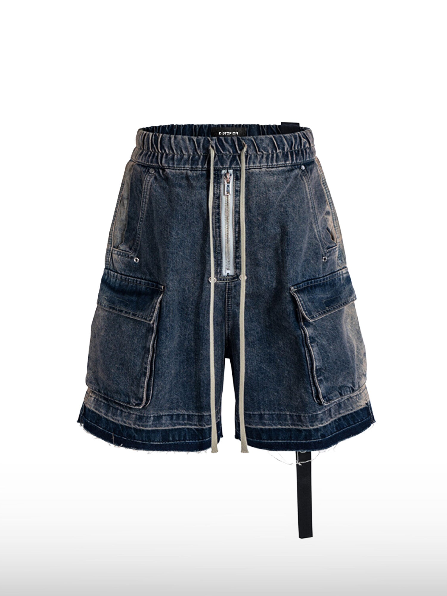 Jeansshorts mit Kordelzug