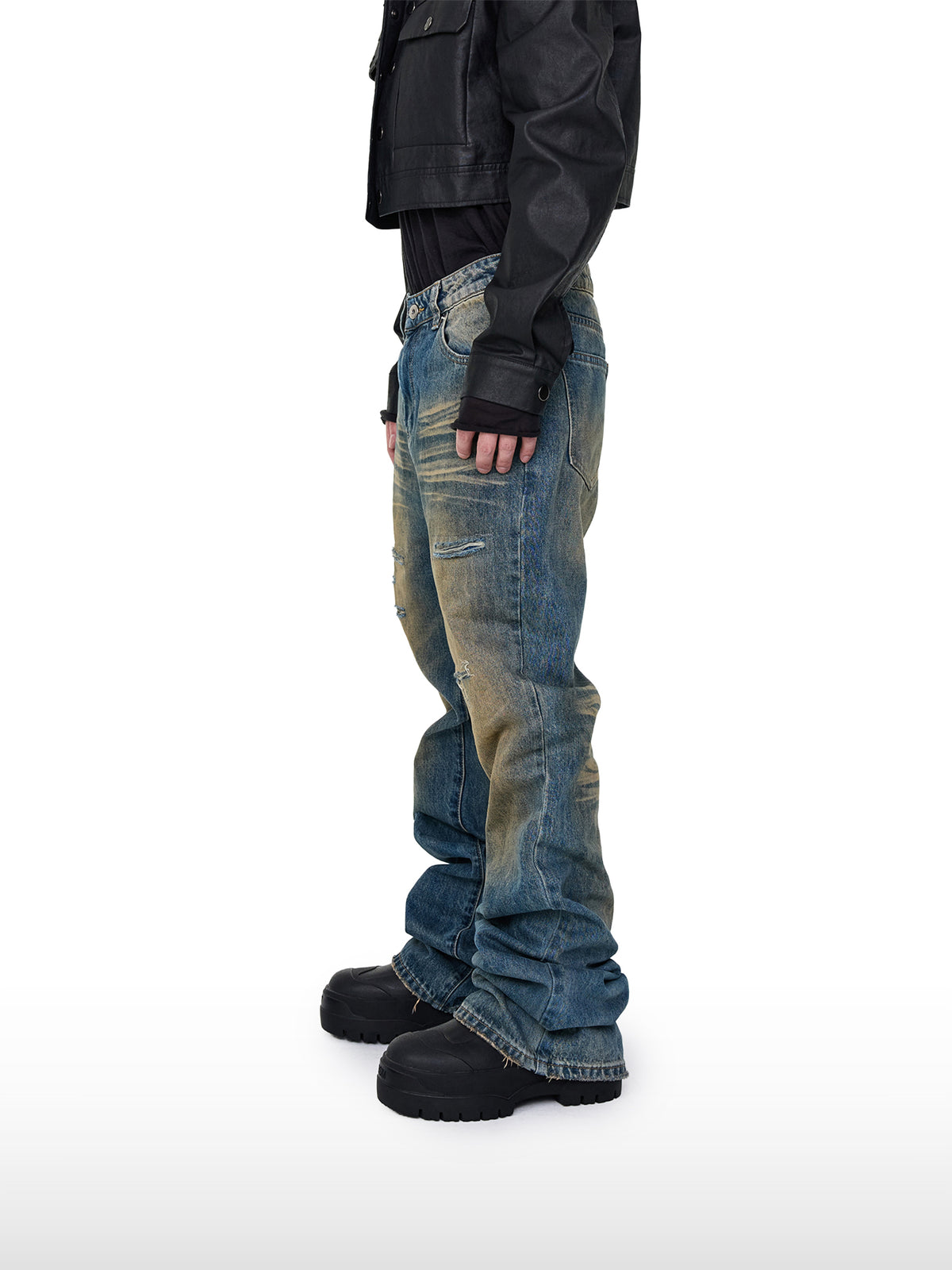 Staubige blaue Jeans