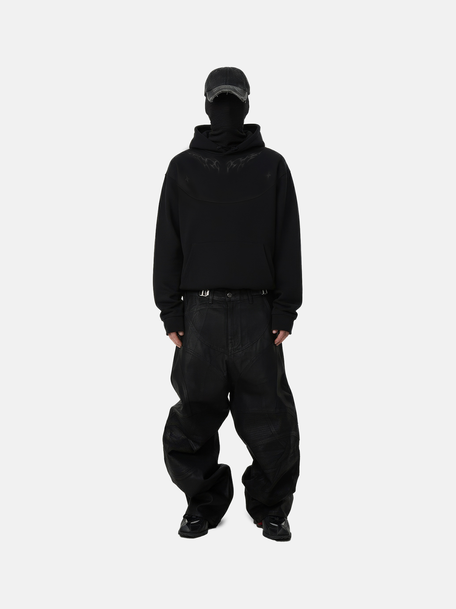 Hoodie met Vlam Borduursel