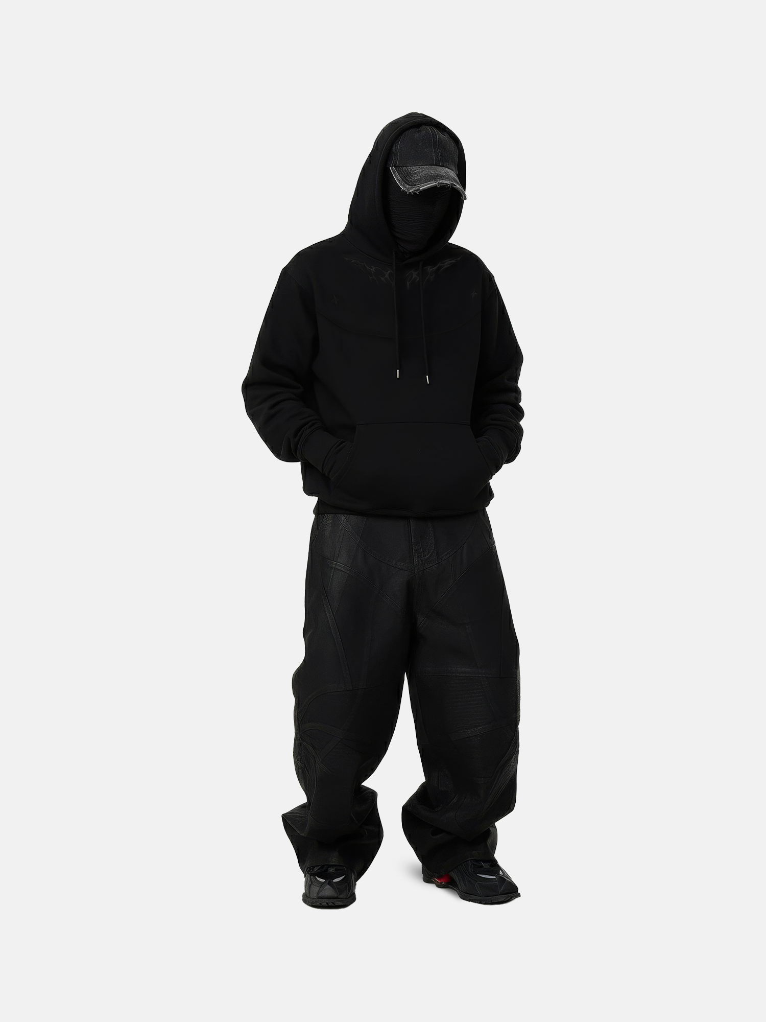Hoodie met Vlam Borduursel