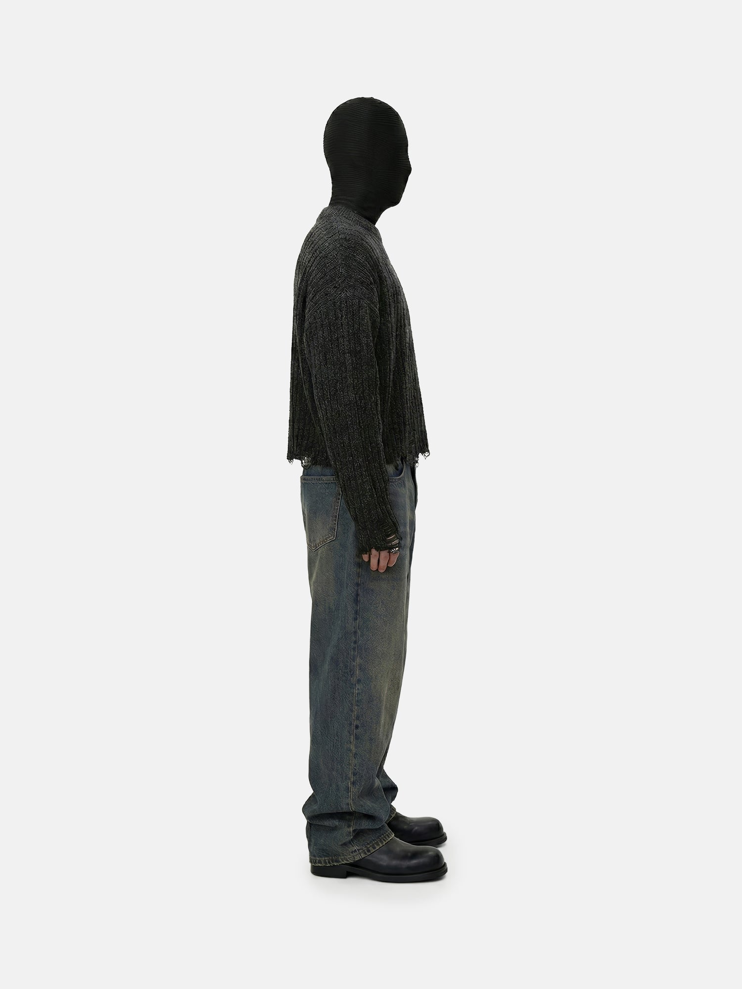 Frayed Edge Crop Sweater