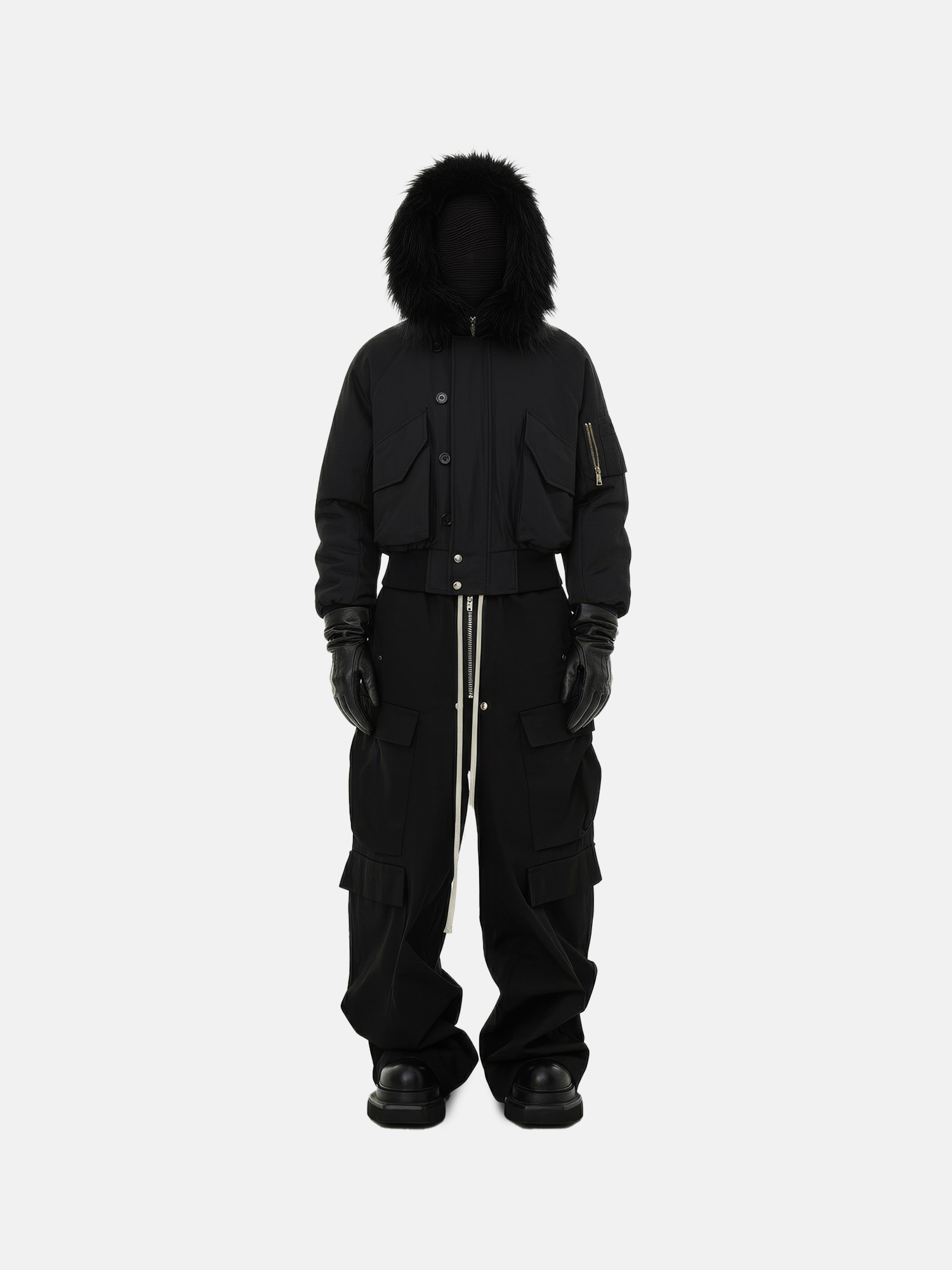 Urbane Jacke mit Pelzbesatz