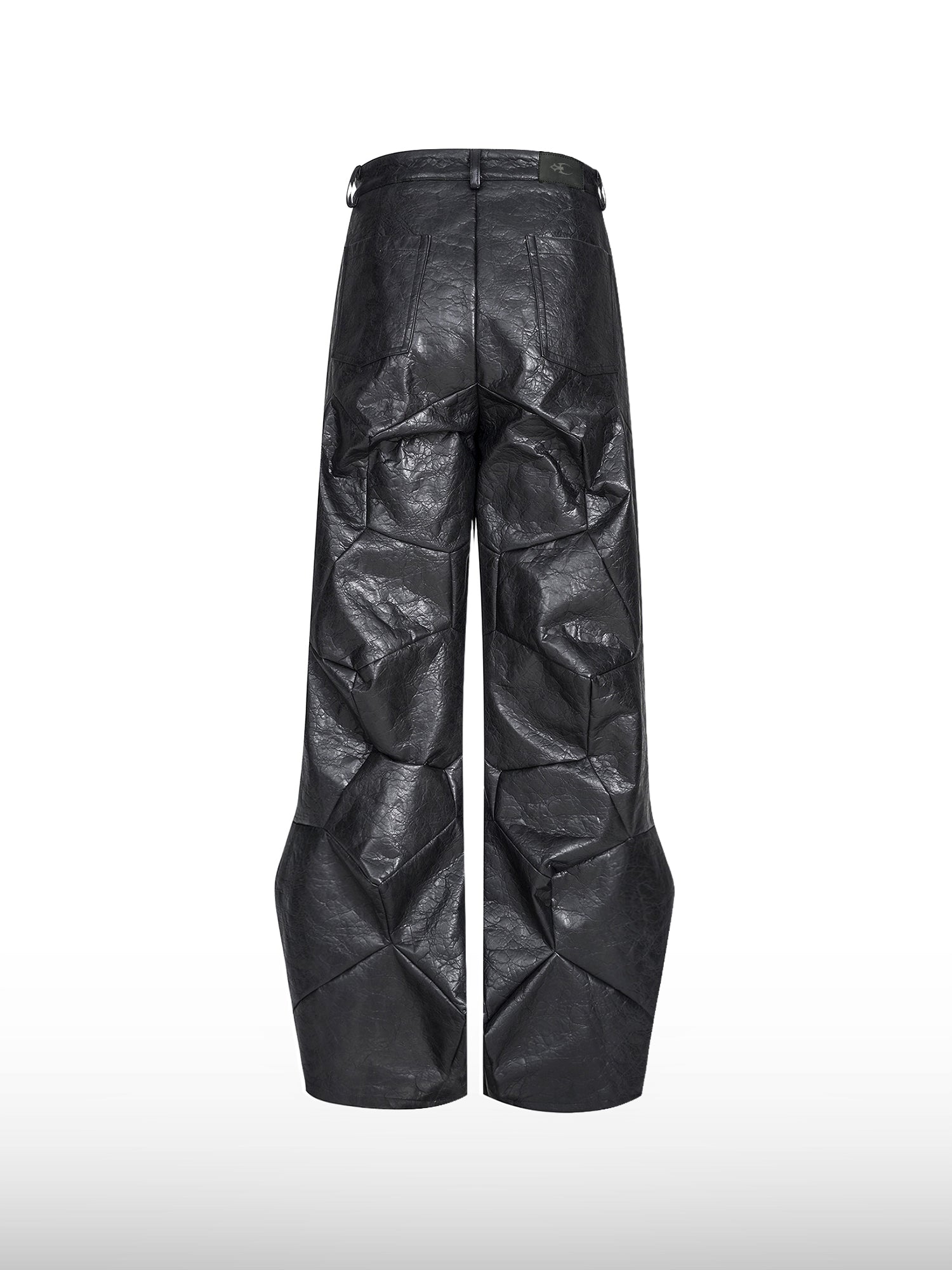 Geometrische Lederhose mit Paneelen