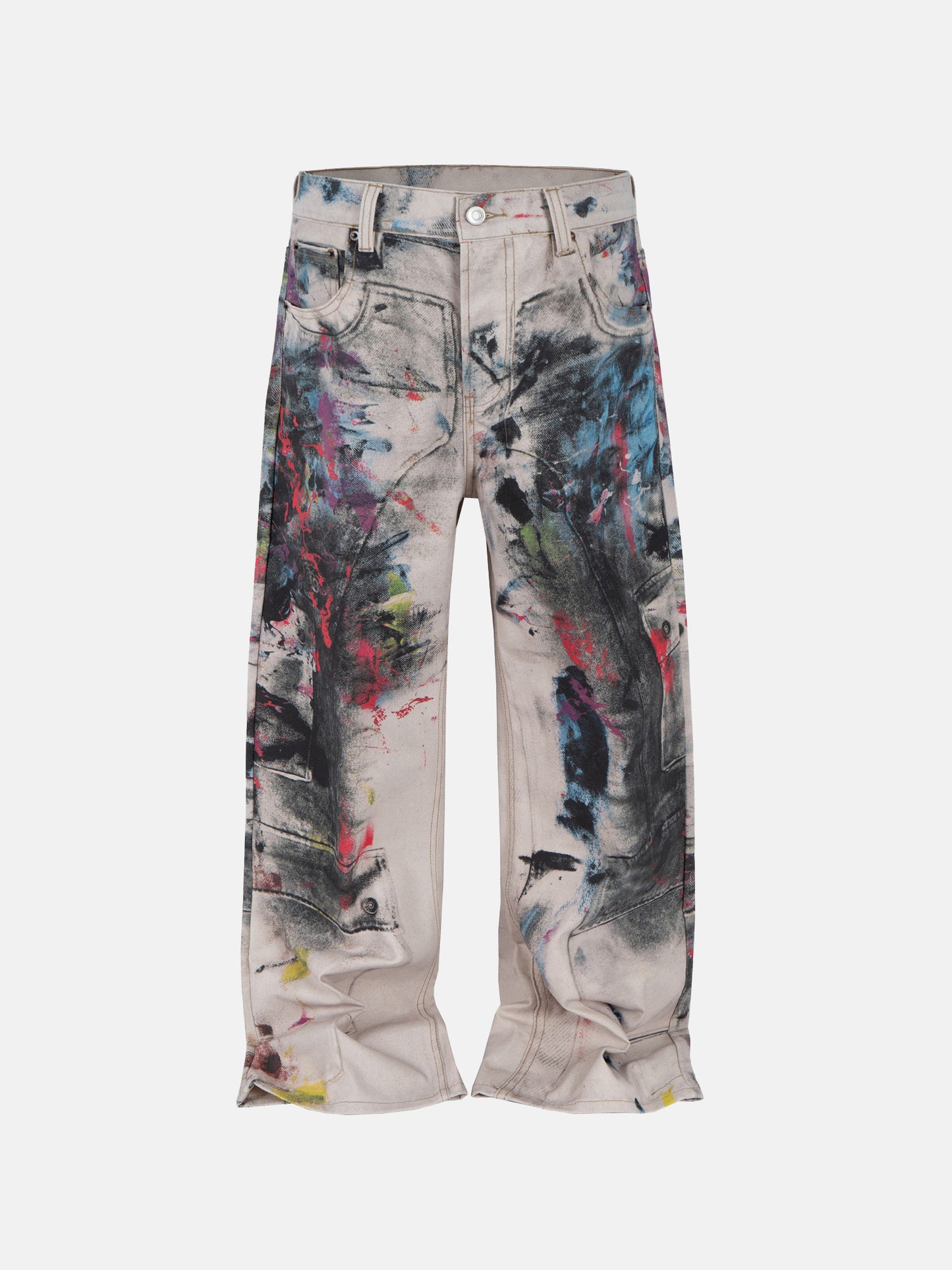 Jeans mit Graffiti-Waschung