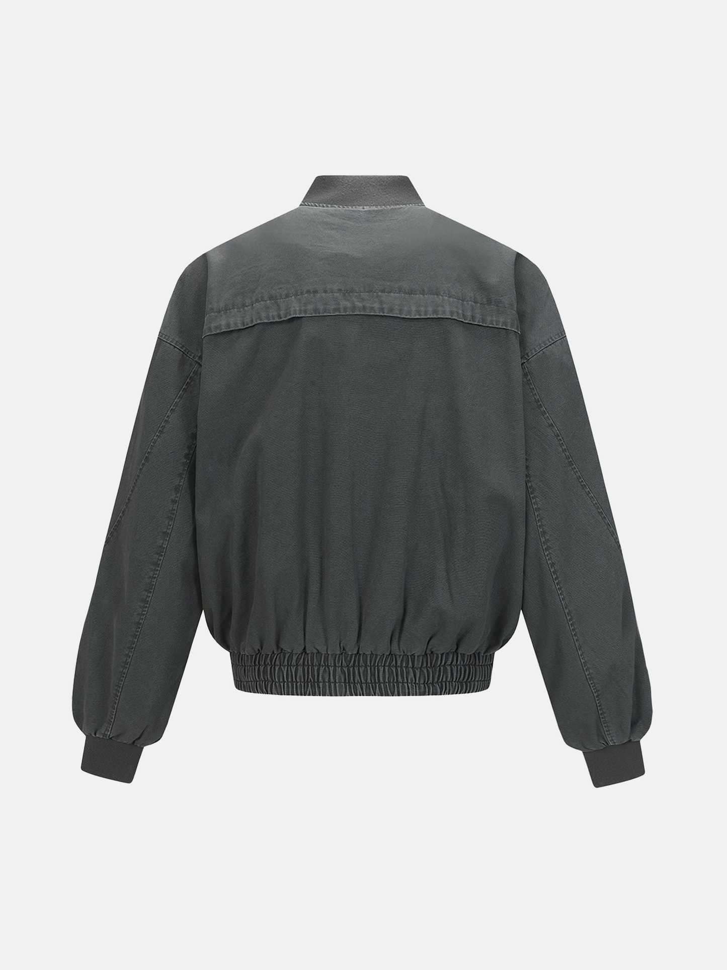 Graue Bomberjacke mit Einsätzen