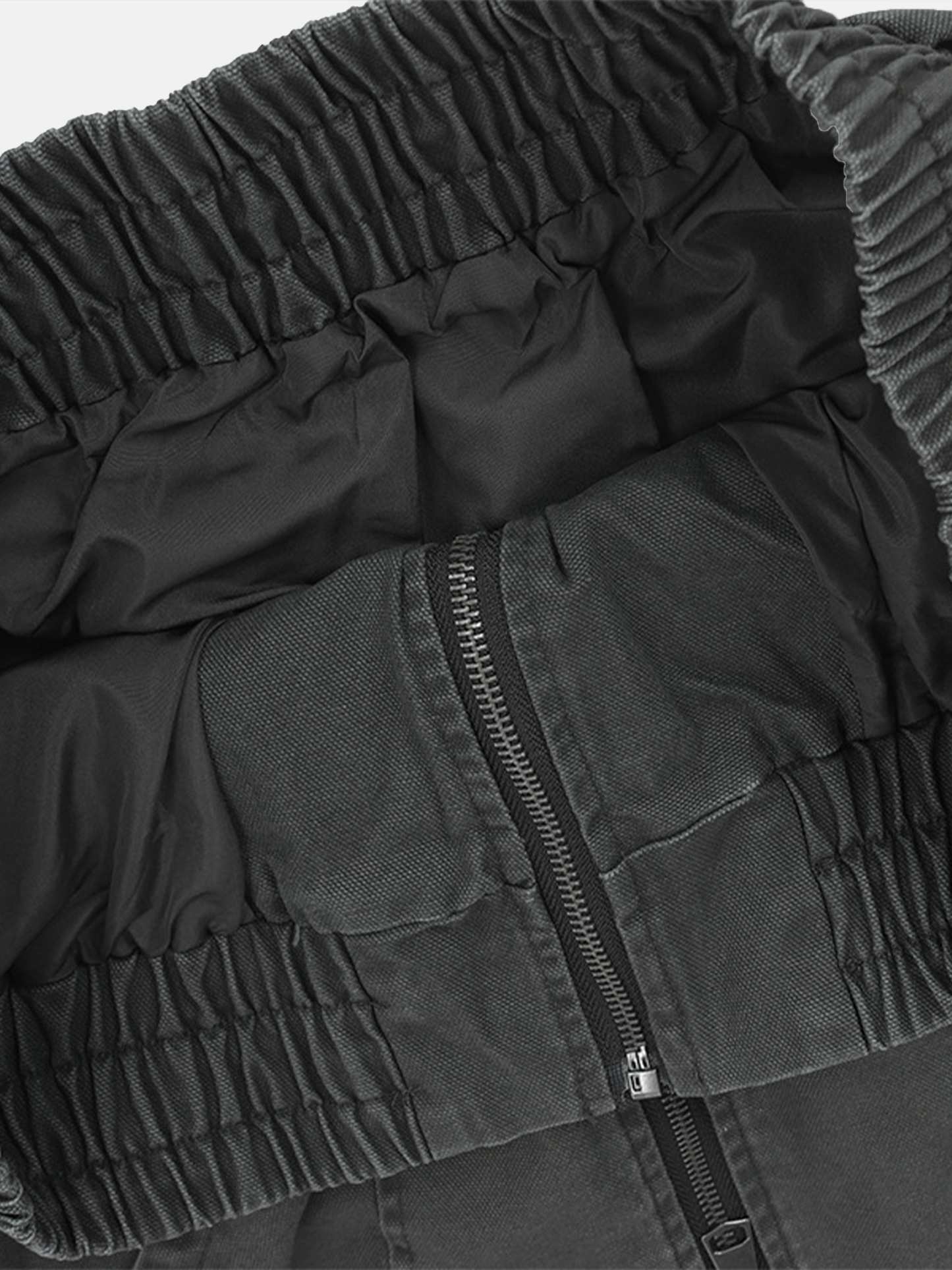 Graue Bomberjacke mit Einsätzen
