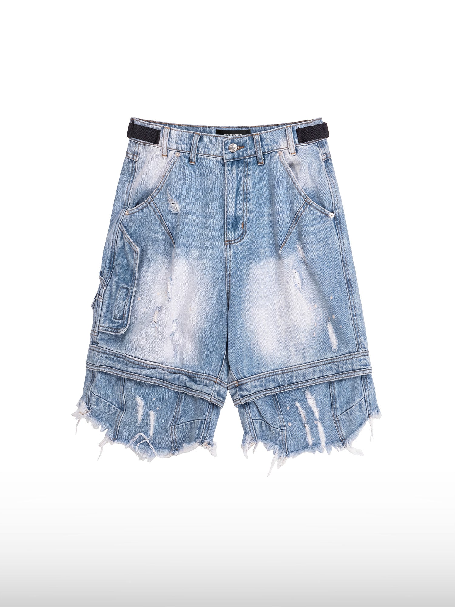 Grunge Denim Shorts