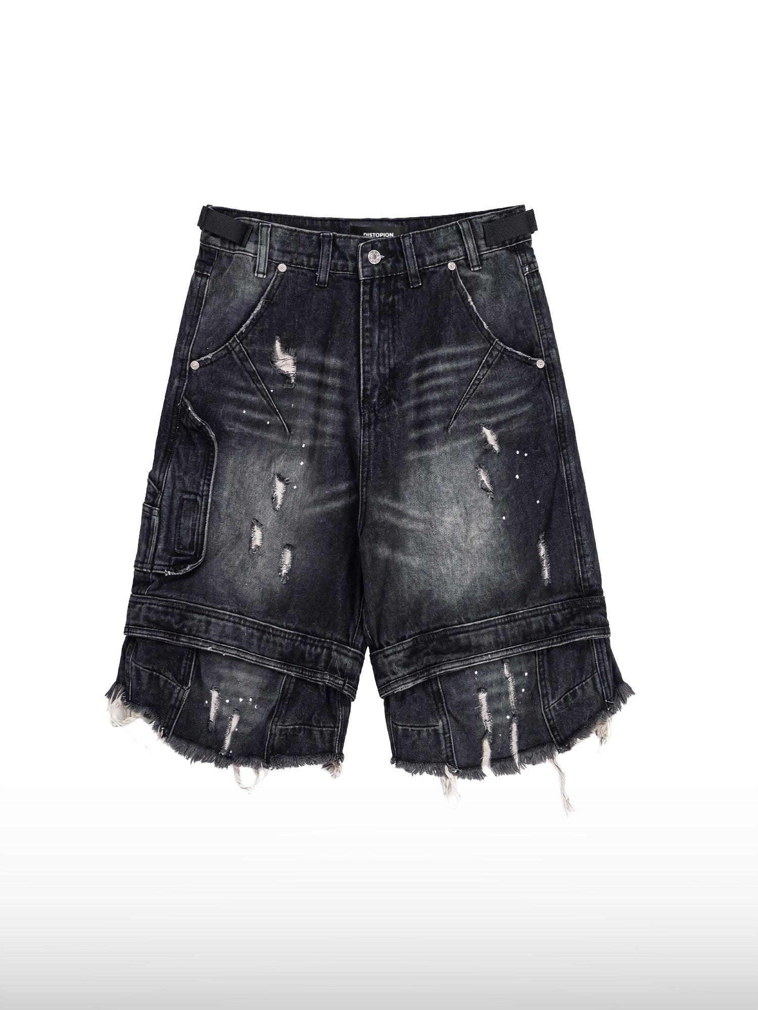 Grunge Denim Shorts