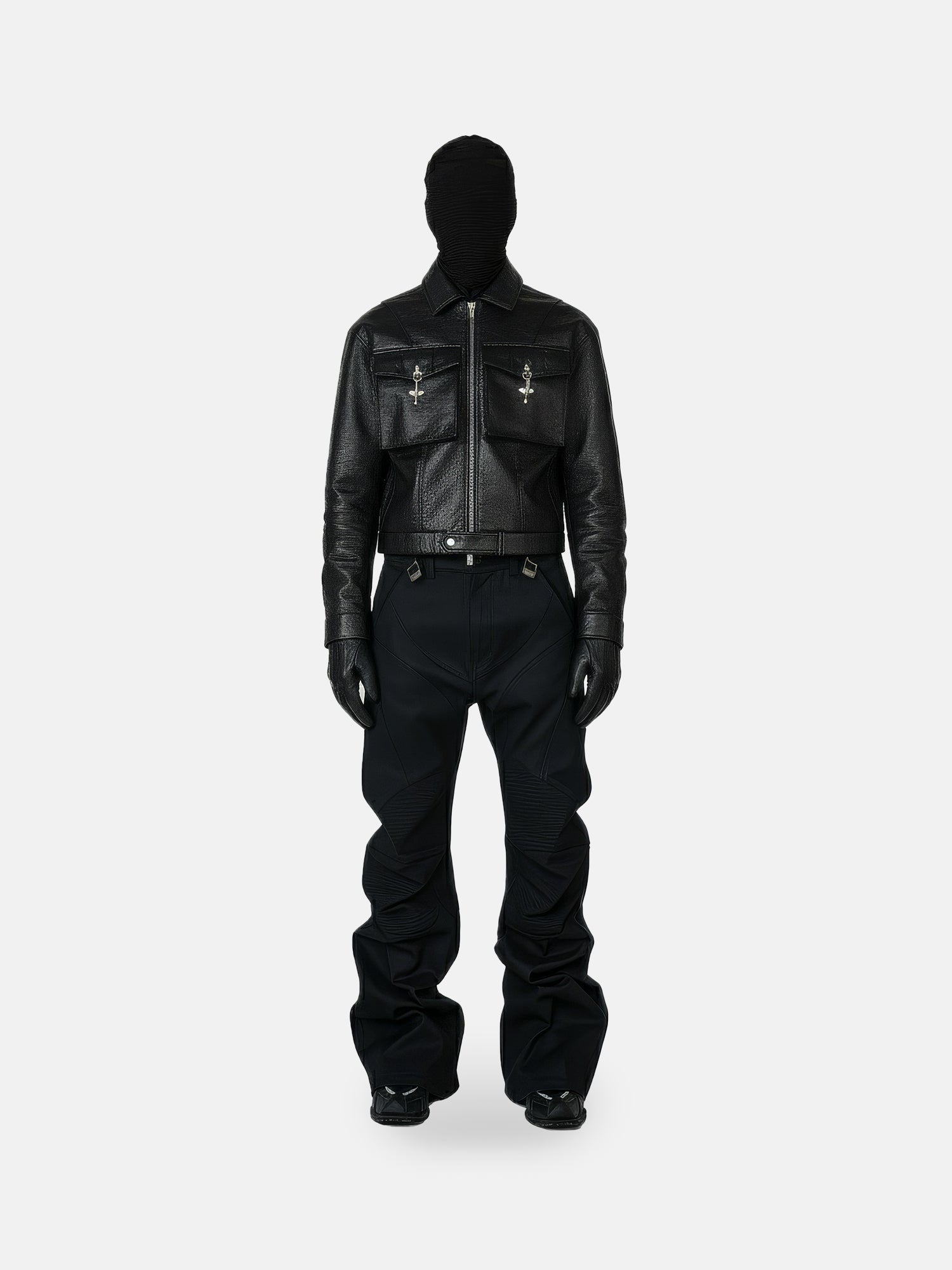 Lederjacke mit Schlossdetails