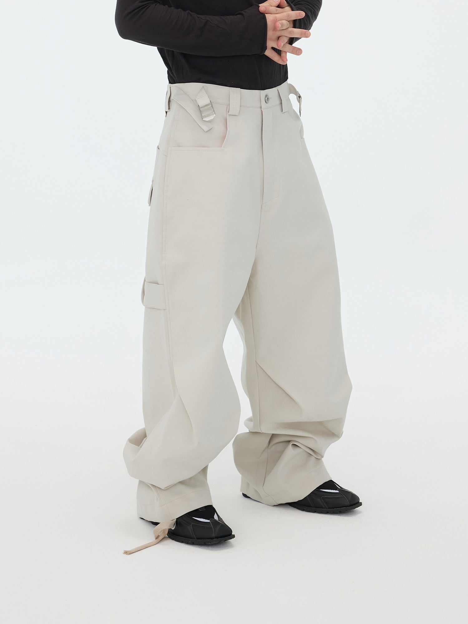Beige Broek met Trekkoord