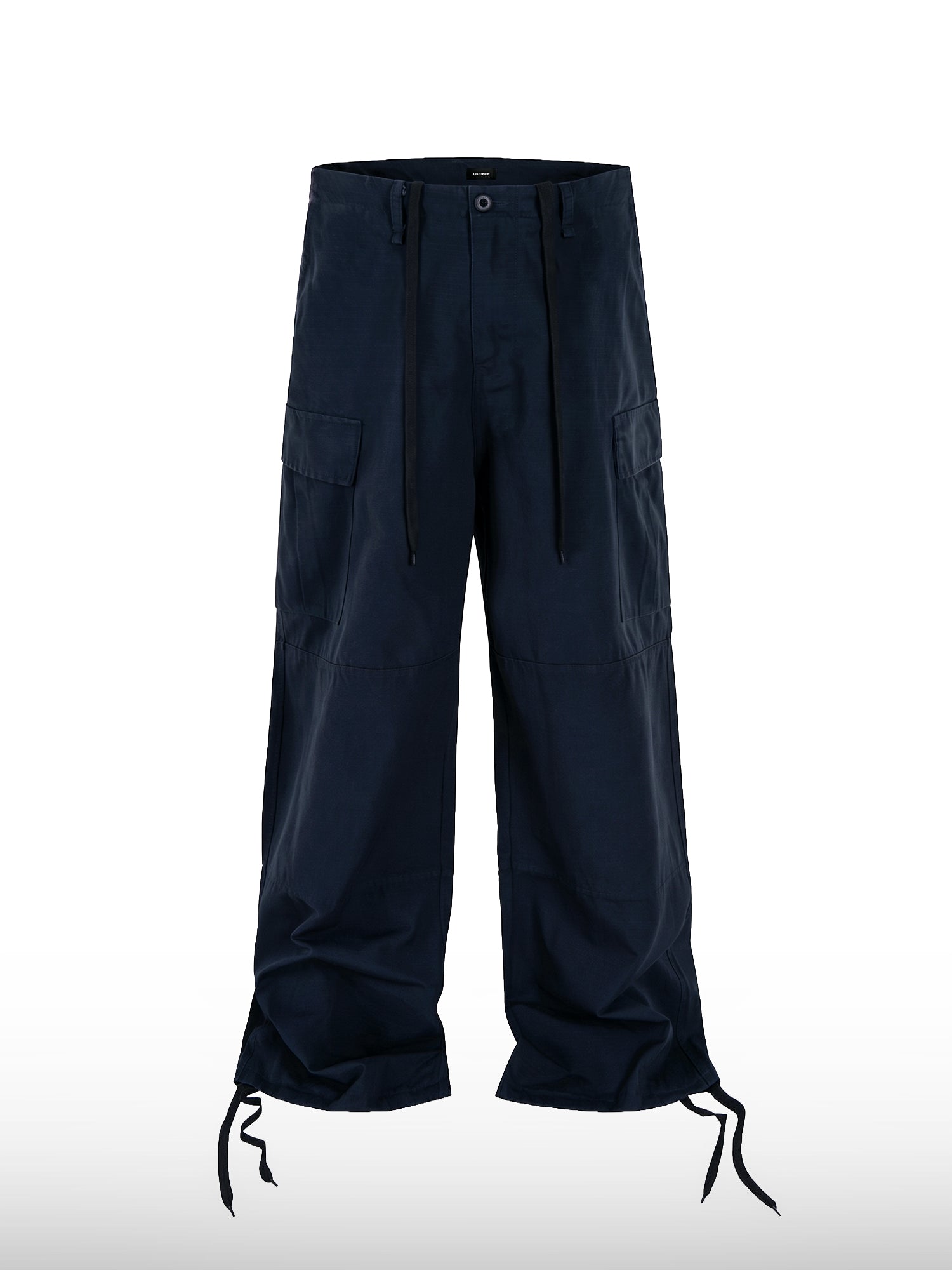 Mitternachtsblaue Cargohose mit Kordelzug