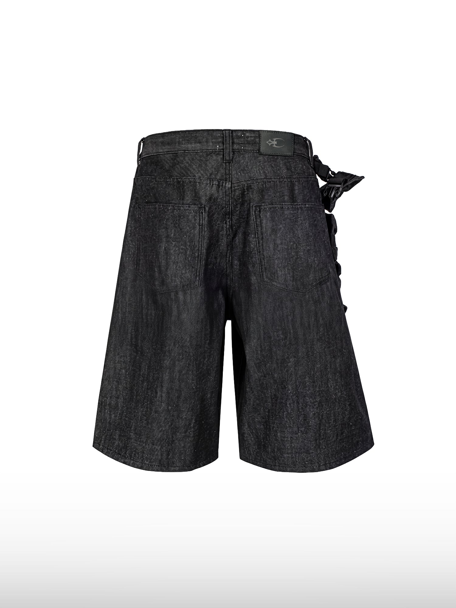 Multi-Pocket Denim-Utility-Shorts