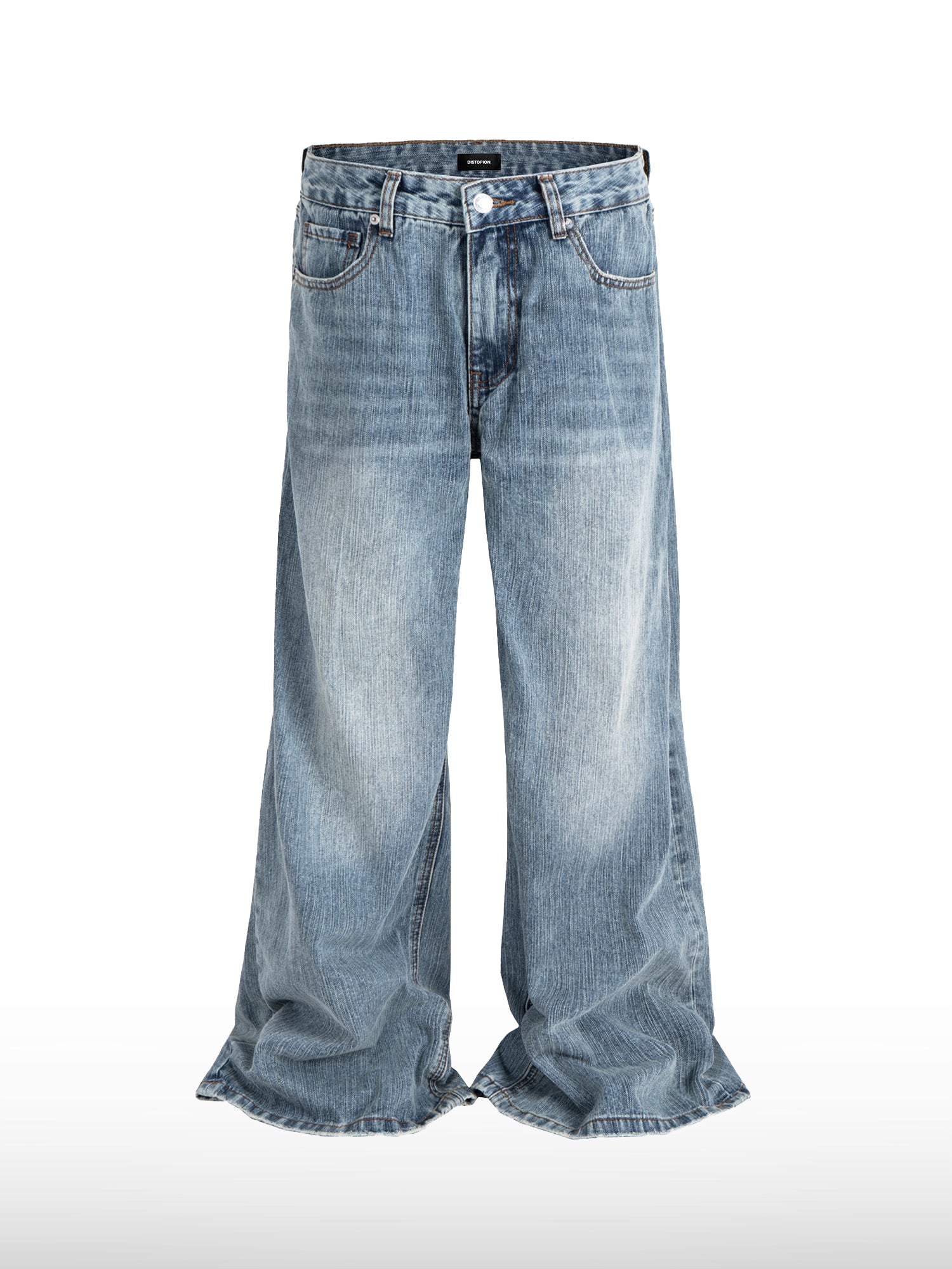 Übergroße Jeans mit verblasstem Look