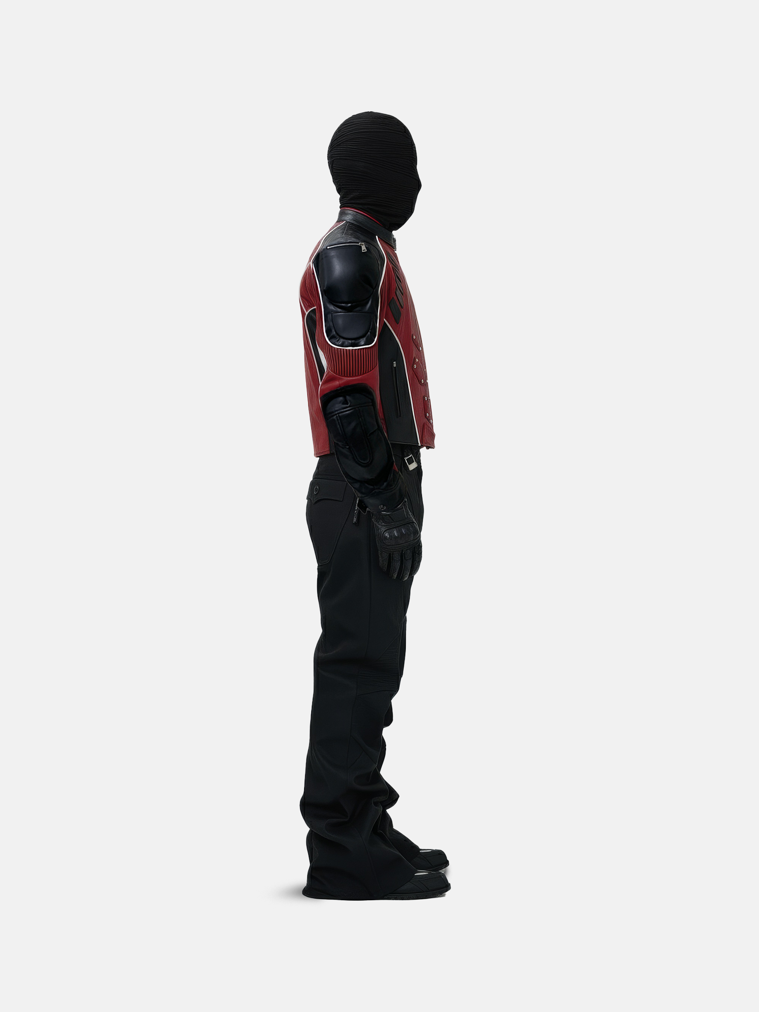 Red Black Moto Jacket