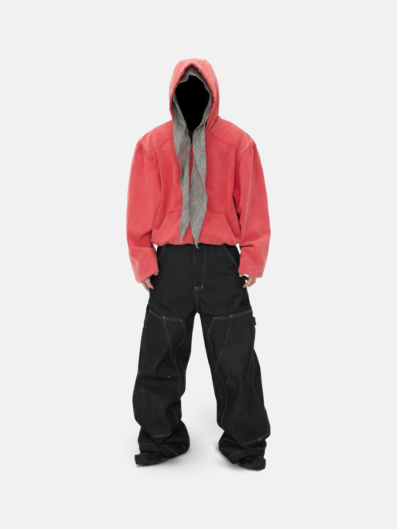 Retro-Hoodie in Rot