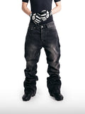 Gescheurde zwarte flare jeans