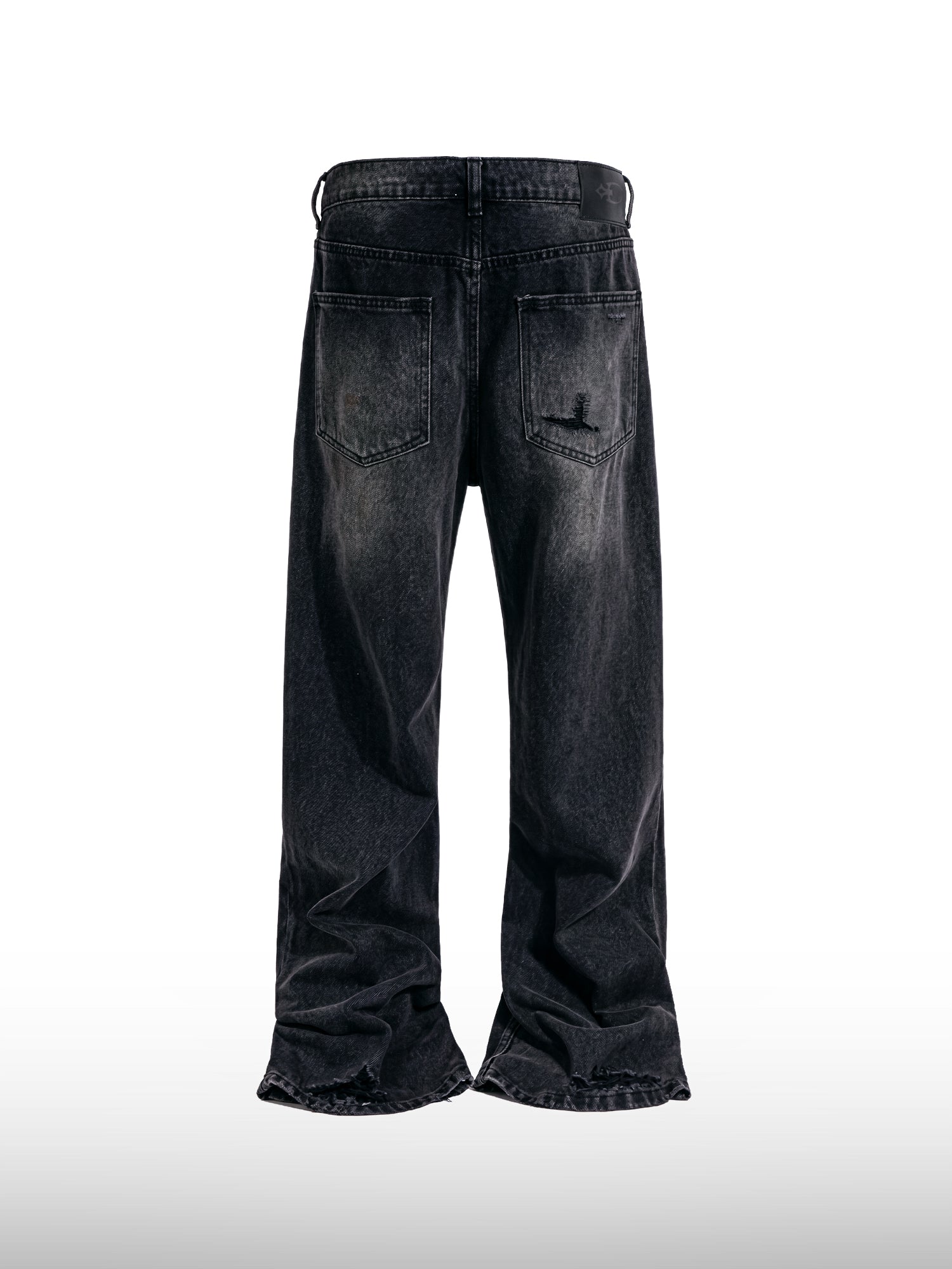 Ripped Black Flare Jeans