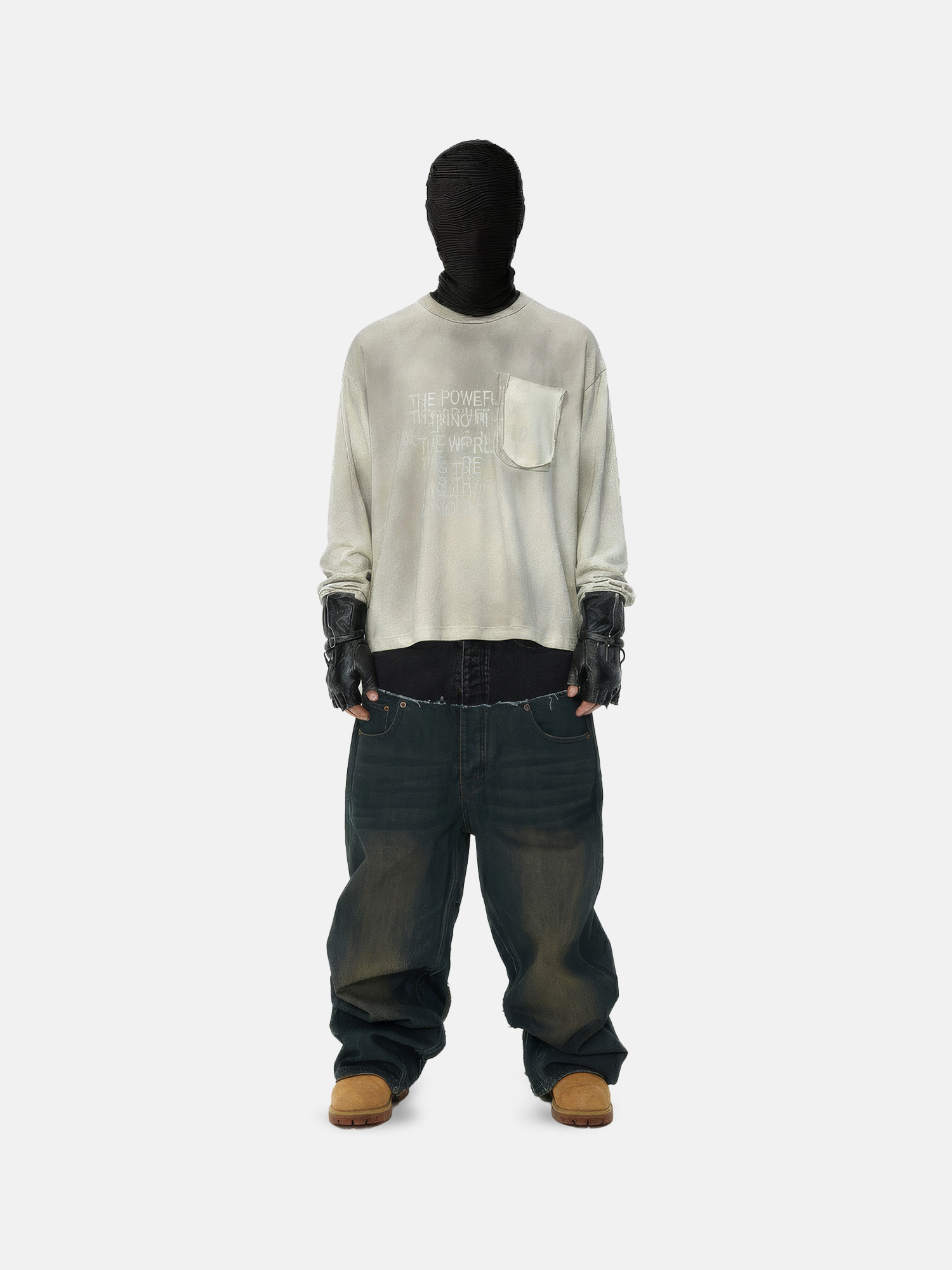 Stonewash Text Tee