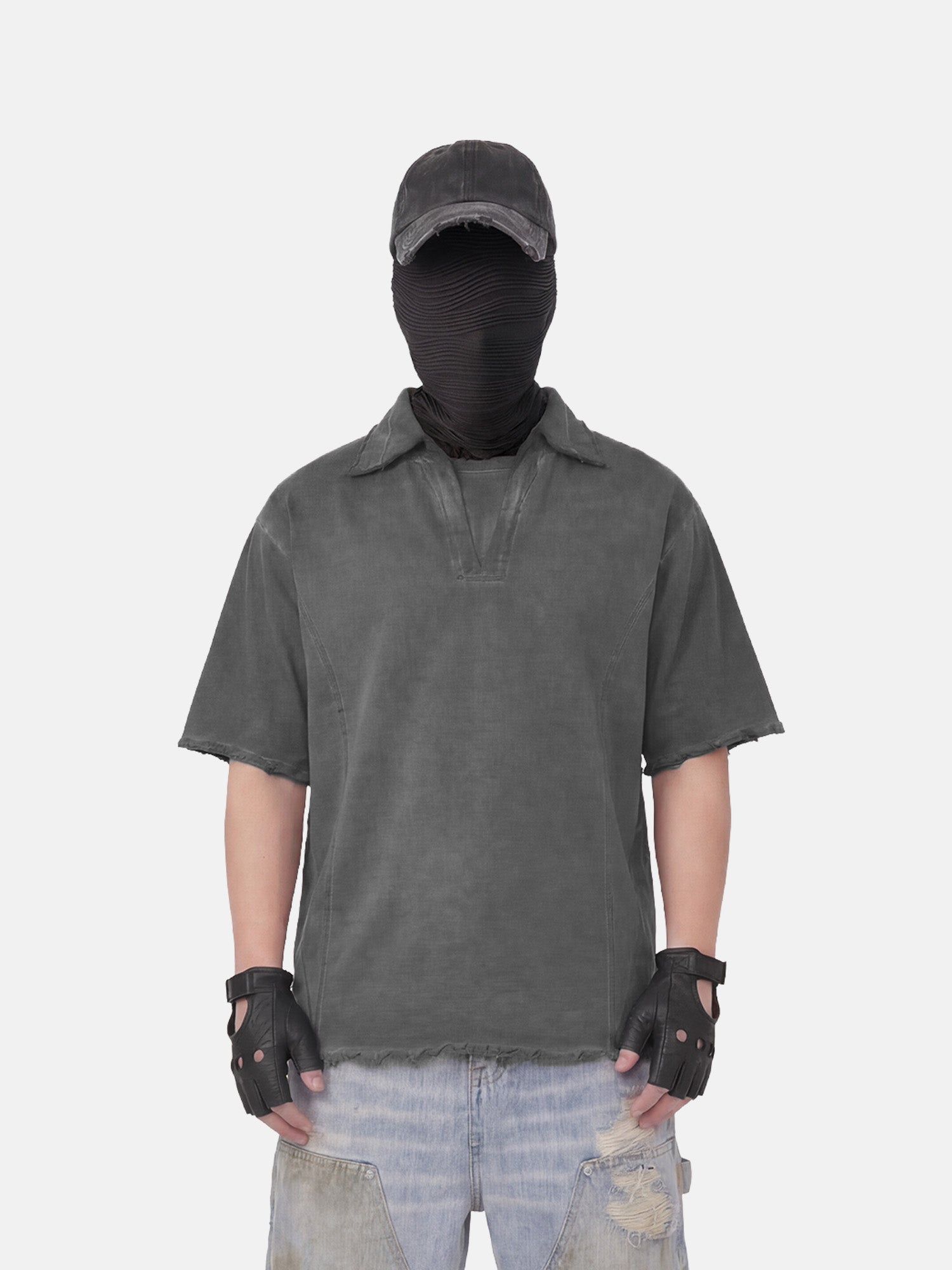 Gerupftes Distressed-Polo