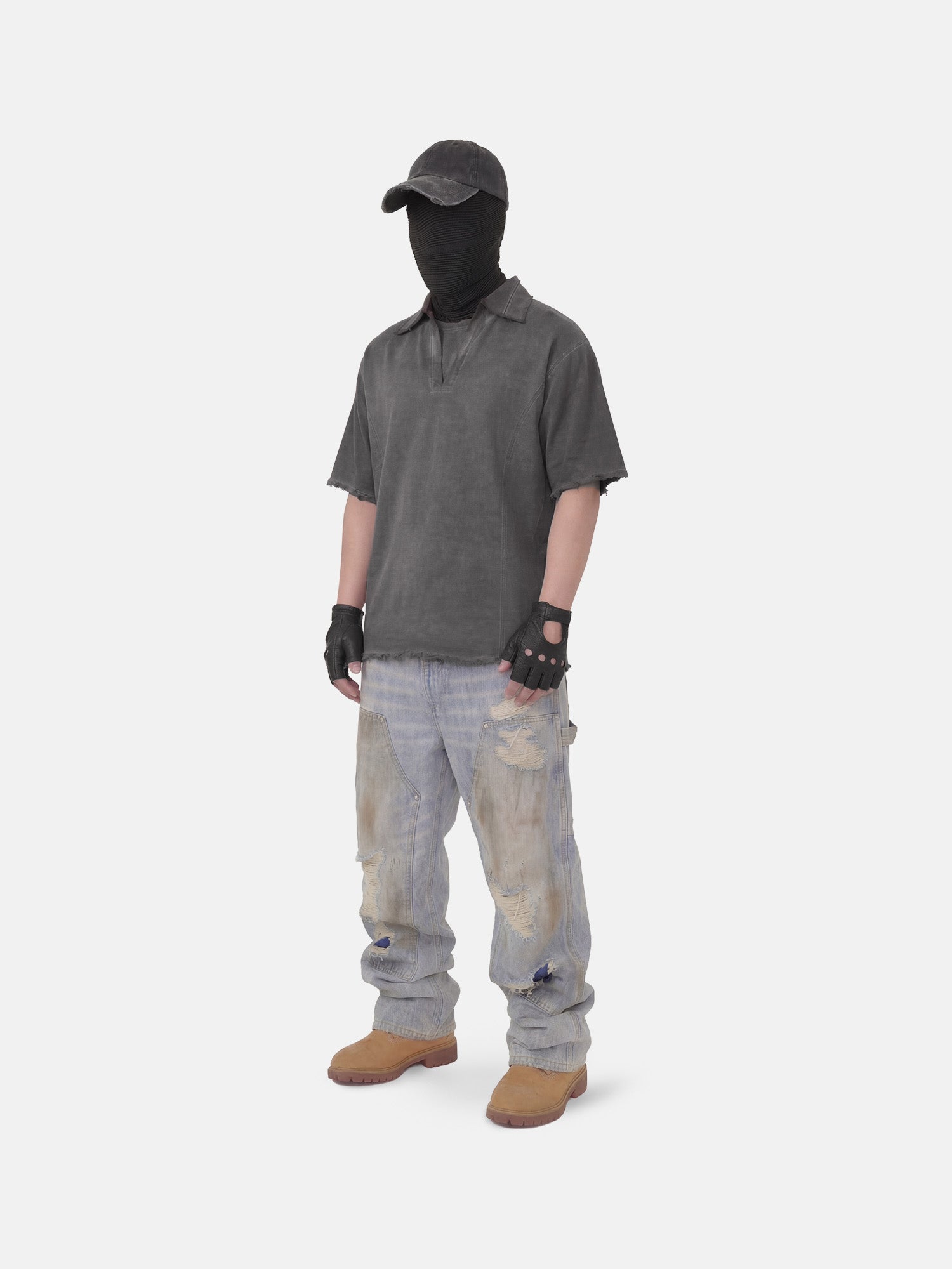 Gerupftes Distressed-Polo