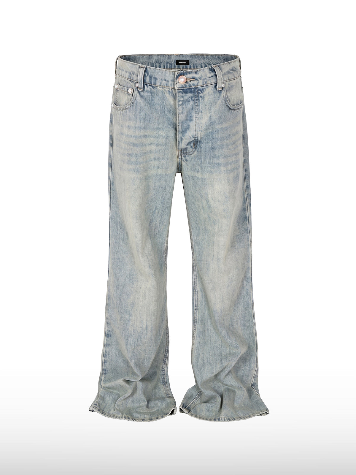 Gestapelte weite Jeans