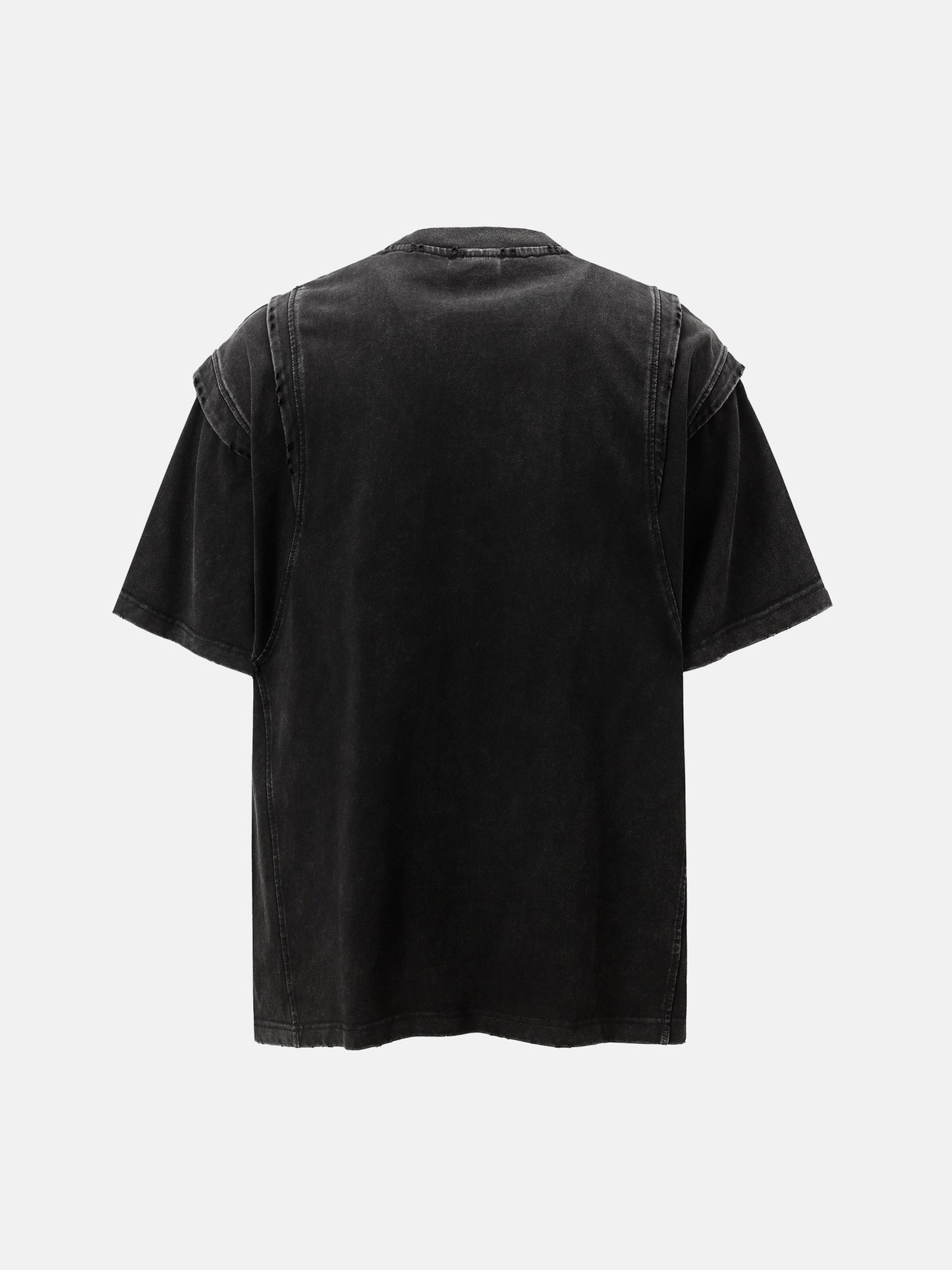 Strukturiertes Lagen-T-Shirt