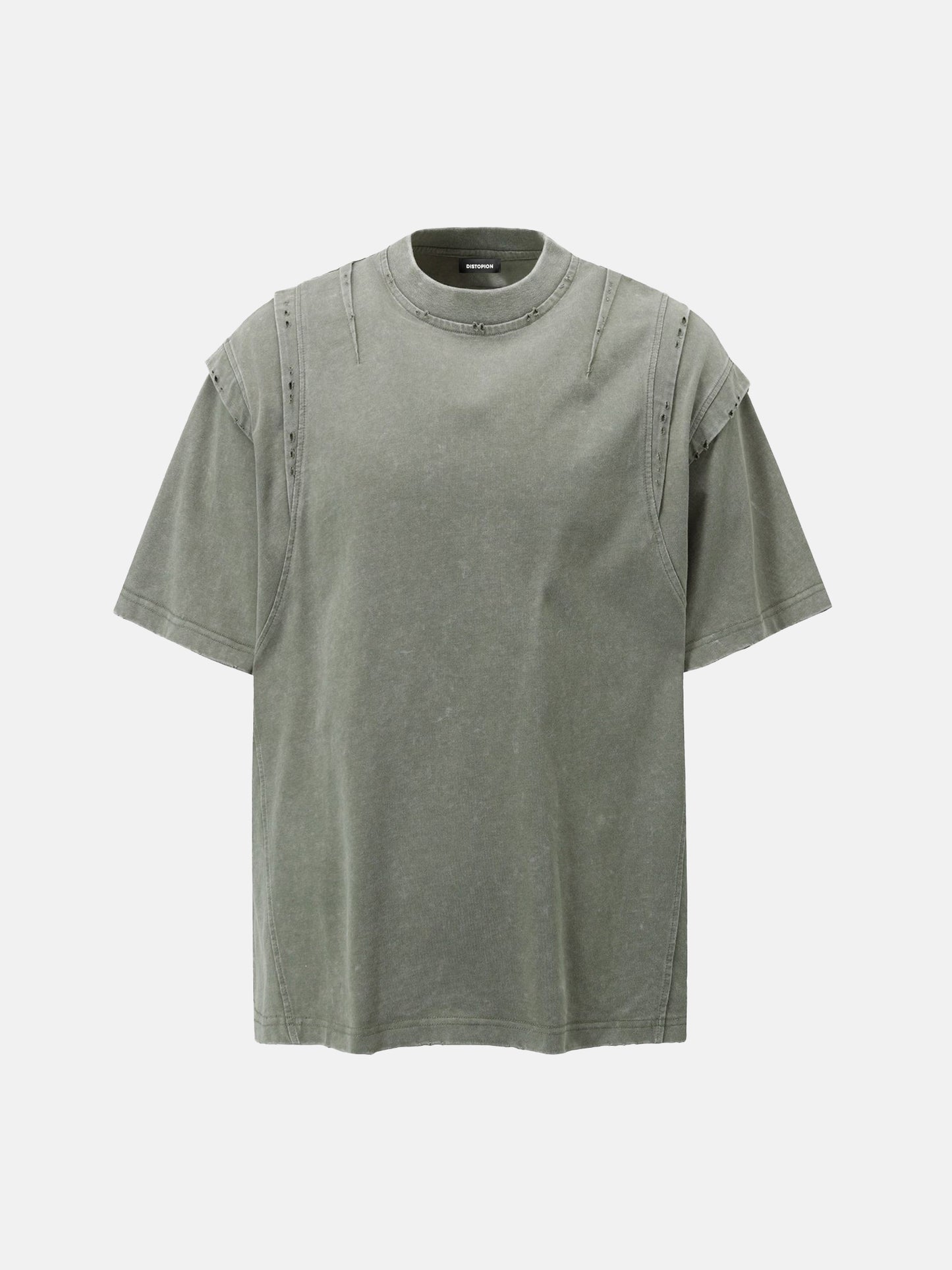 Strukturiertes Lagen-T-Shirt