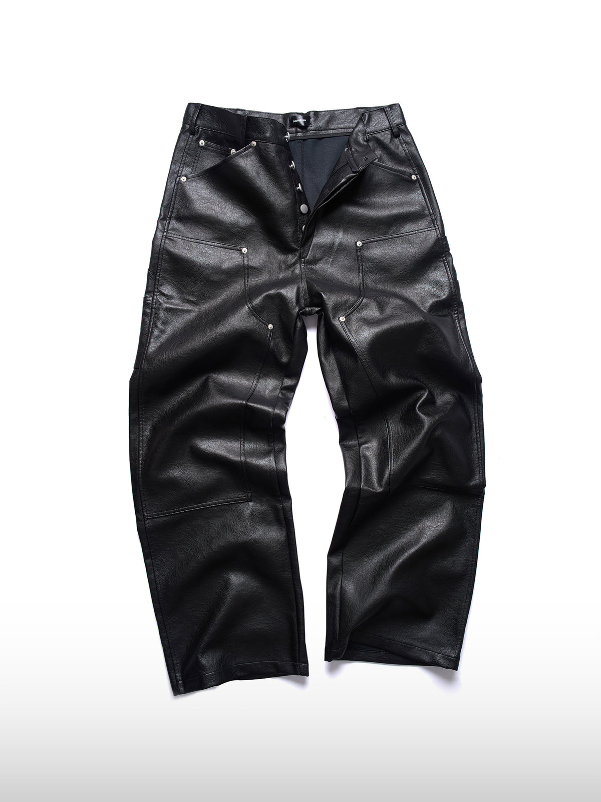 Leren broek met studs
