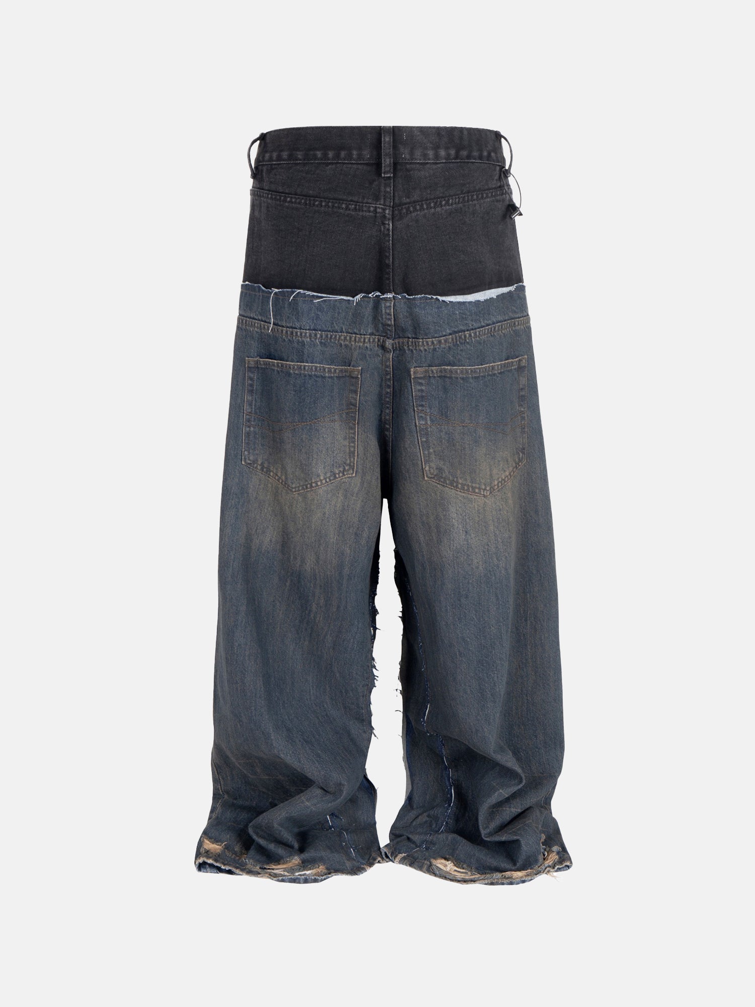 Two-Tone Wide Jeans
