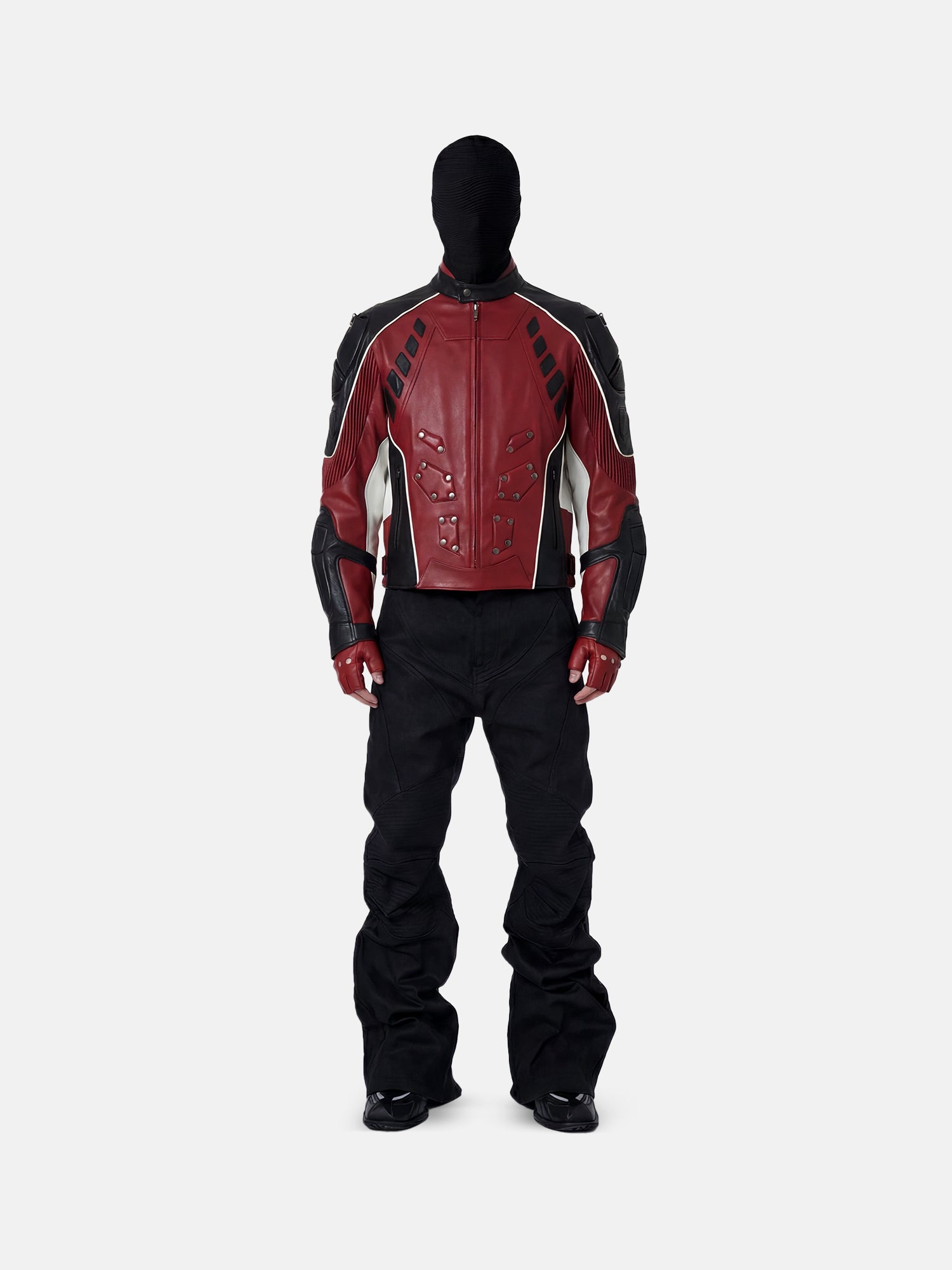 Red Black Moto Jacket