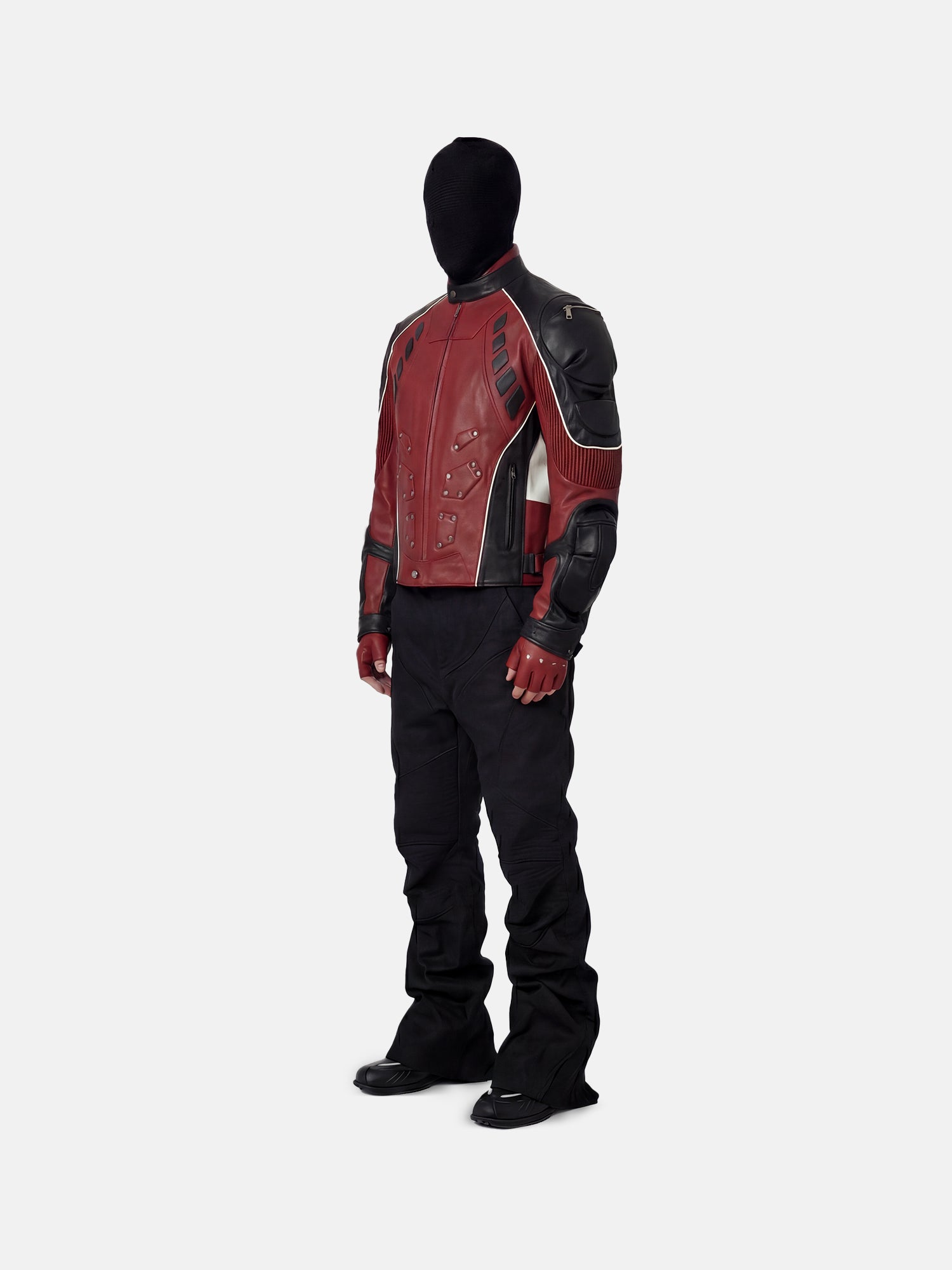 Red Black Moto Jacket