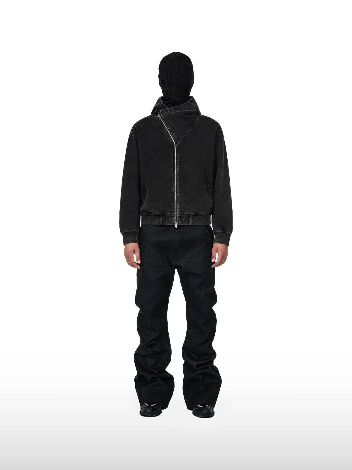 Black Asymmetric Hoodie