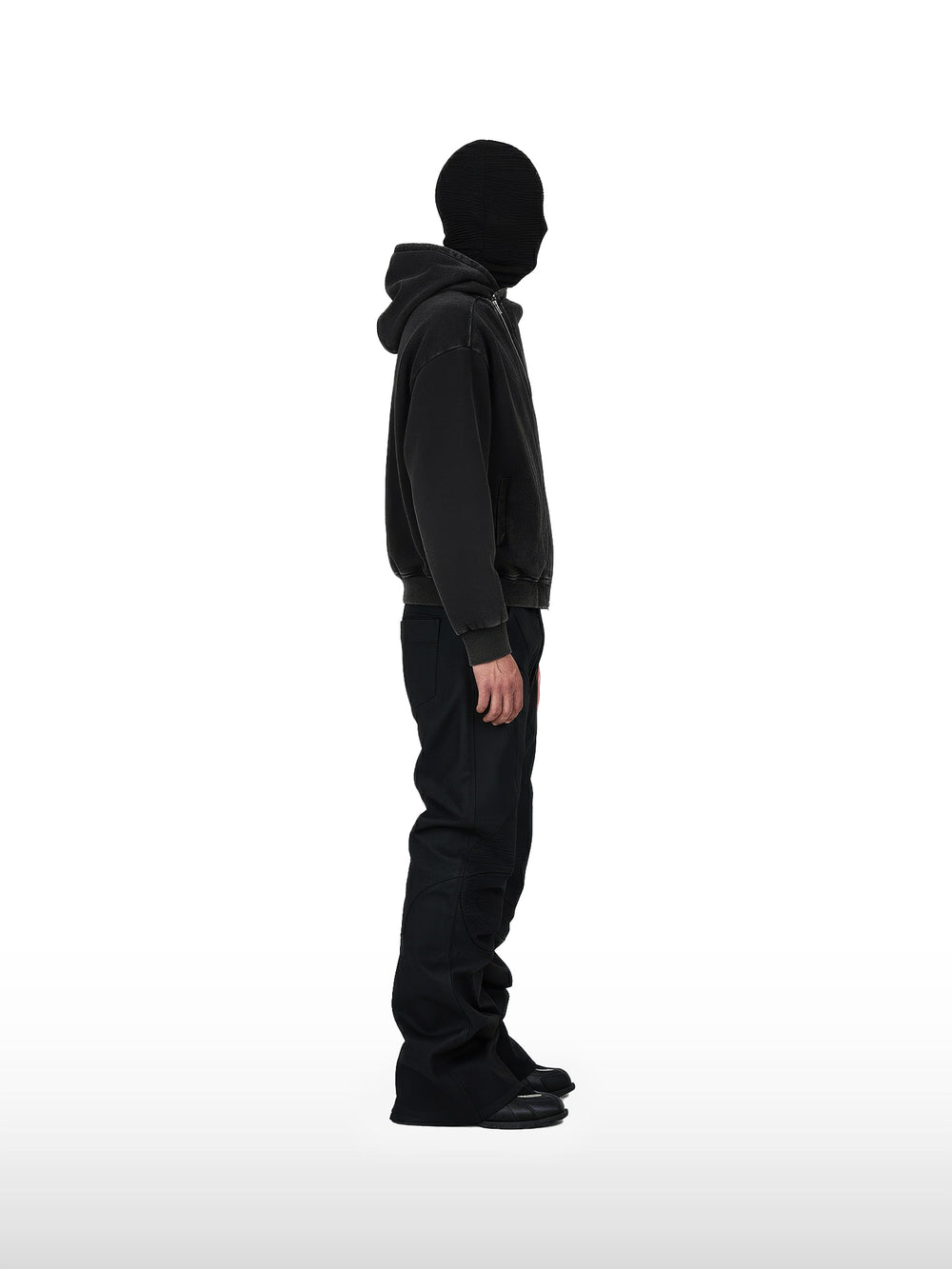 Schwarzer asymmetrischer Hoodie