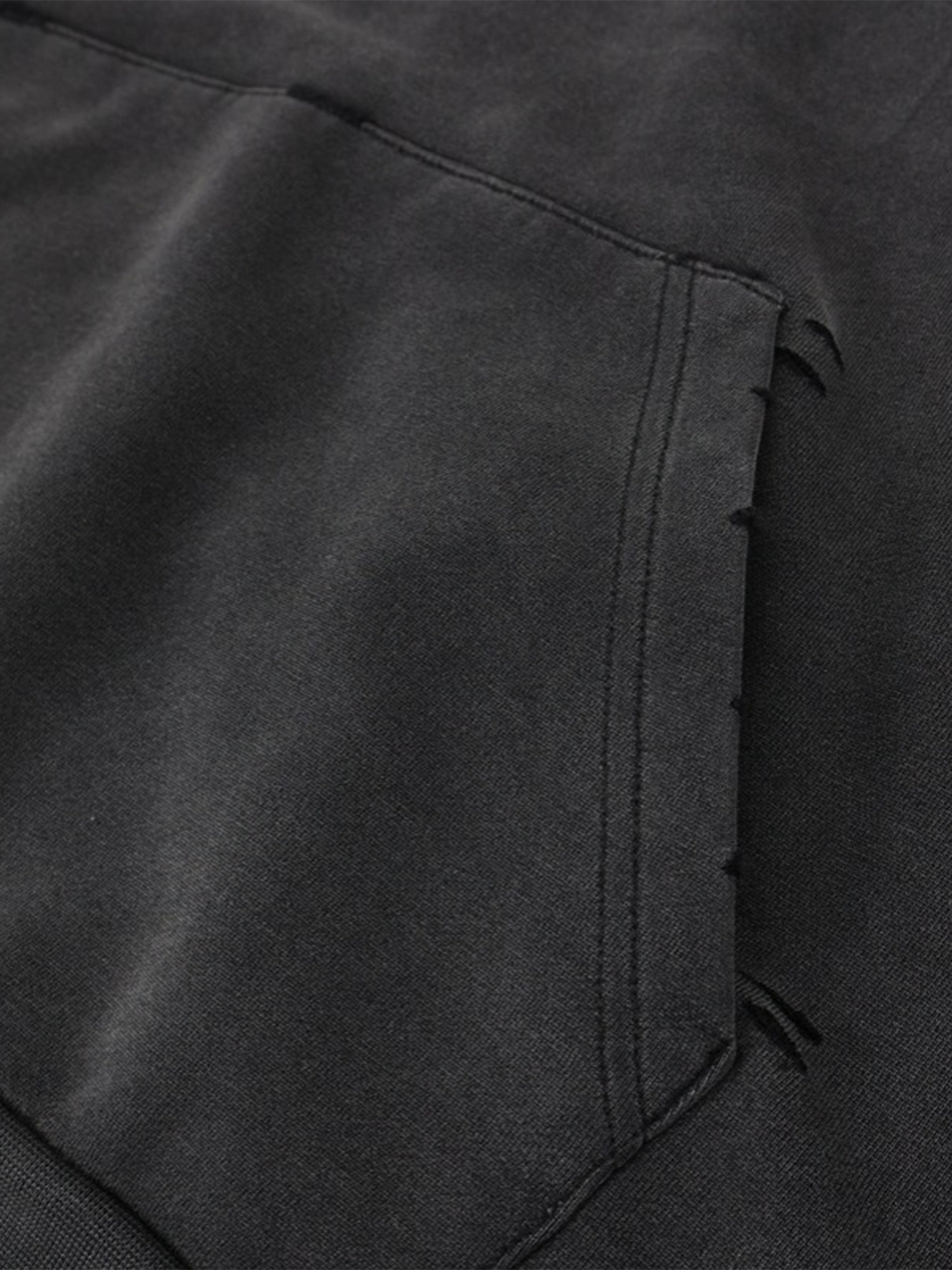 Black Wave Seam Hoodie