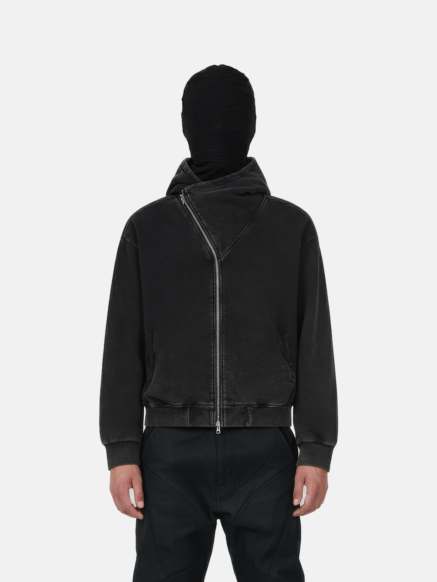 Black Asymmetric Hoodie