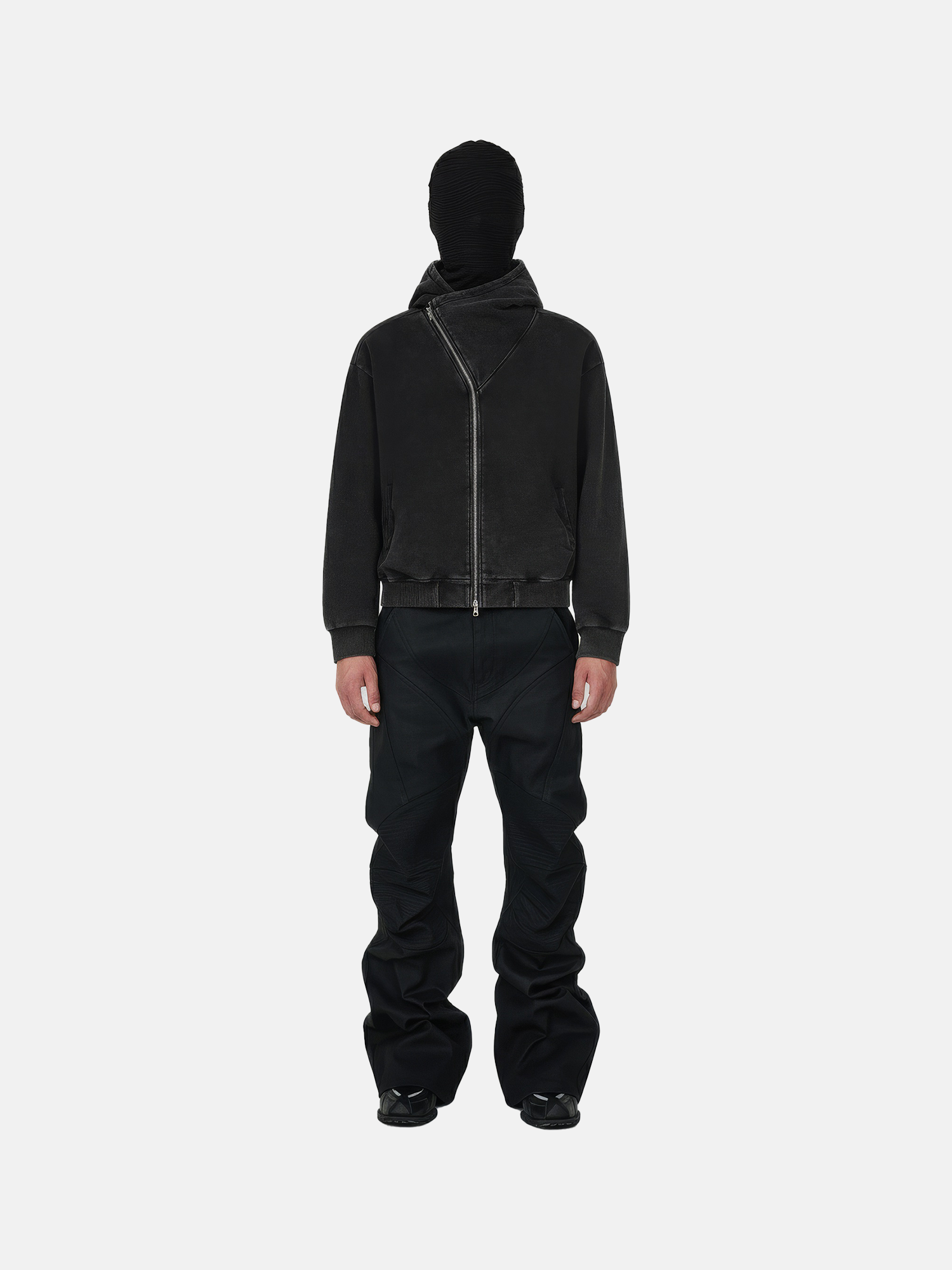 Black Asymmetric Hoodie