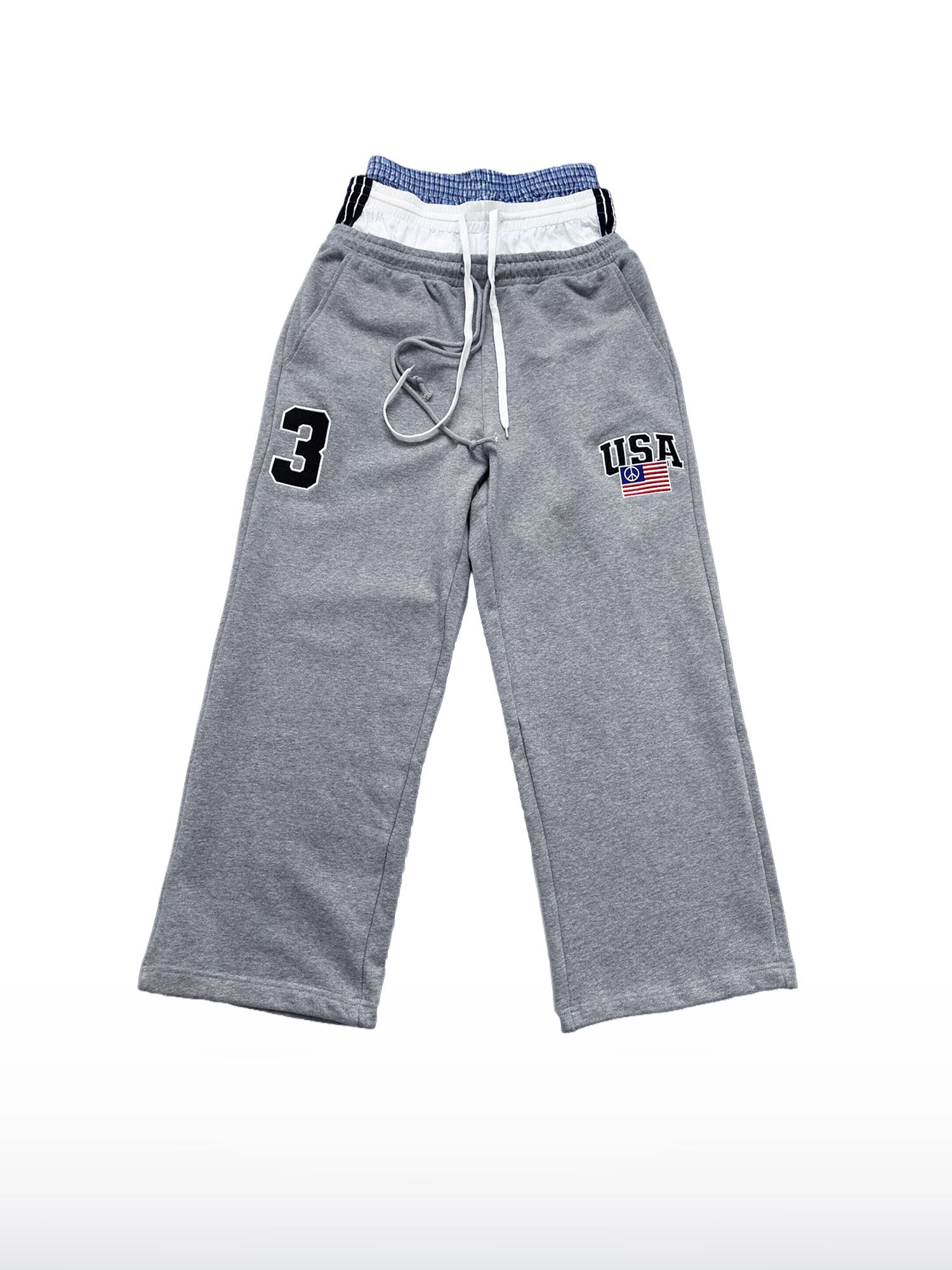 Drievoudige Taille Heather Sweatpants
