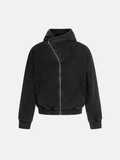 Zwarte asymmetrische hoodie